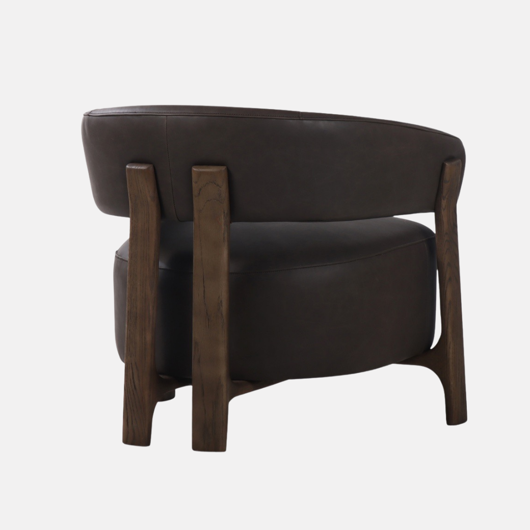 Luca Armchair - Black Leather