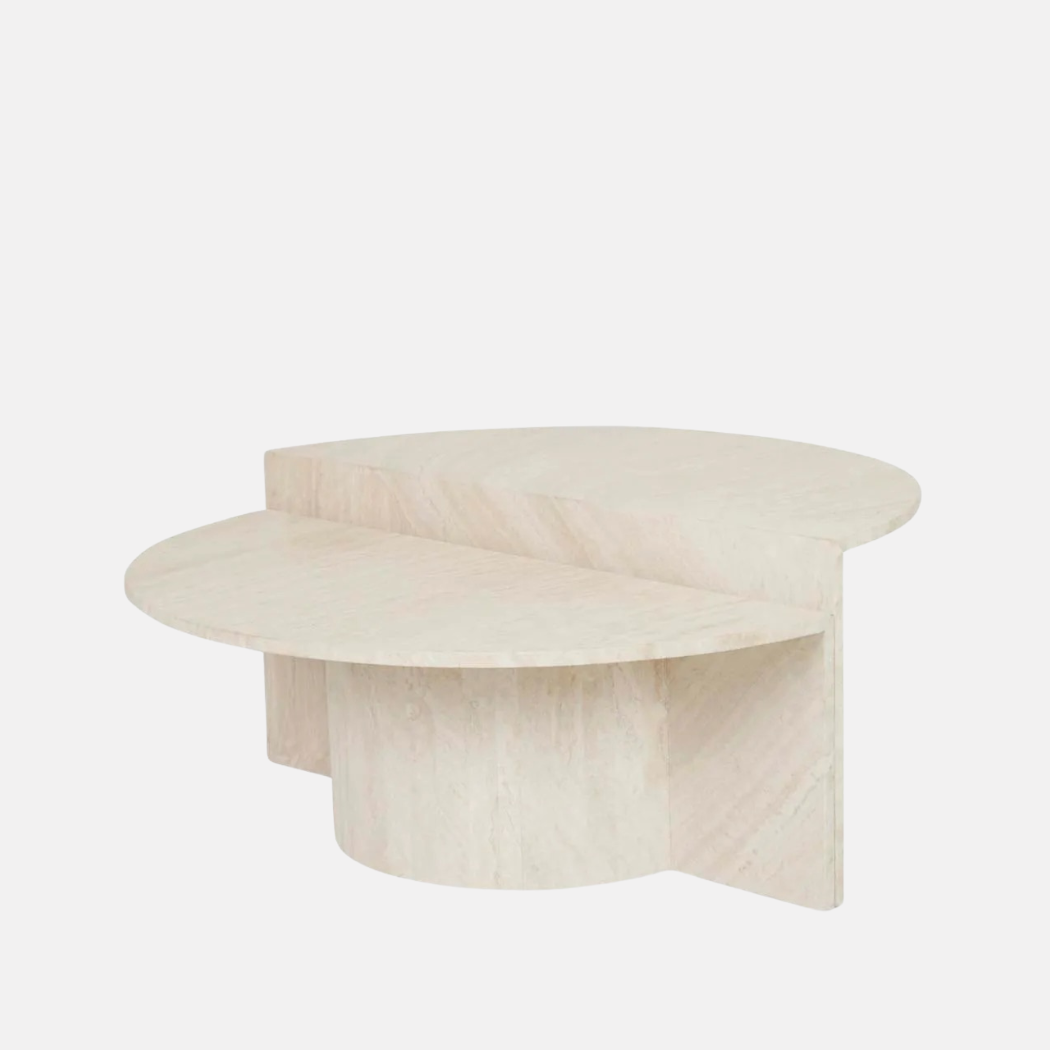 Luna Tiered Coffee Table - Travertine
