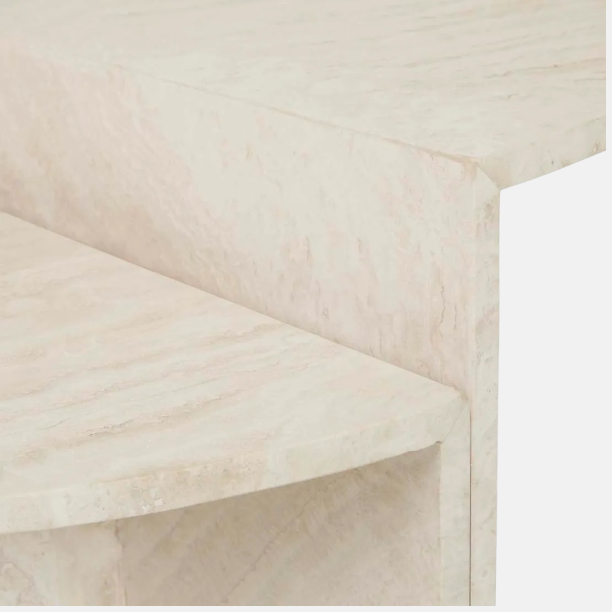 Luna Tiered Coffee Table - Travertine