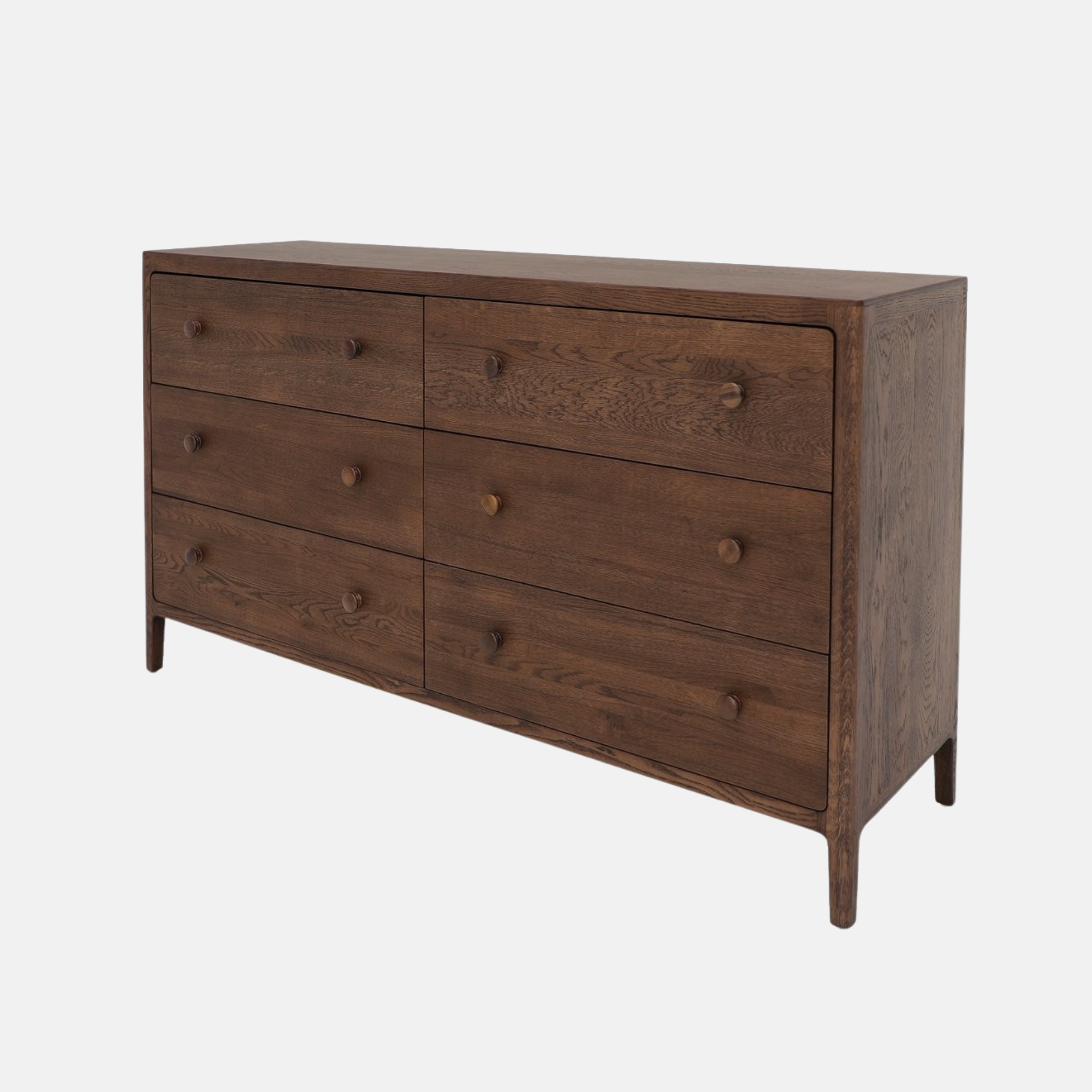 Lunde Walnut Six Drawer Chest