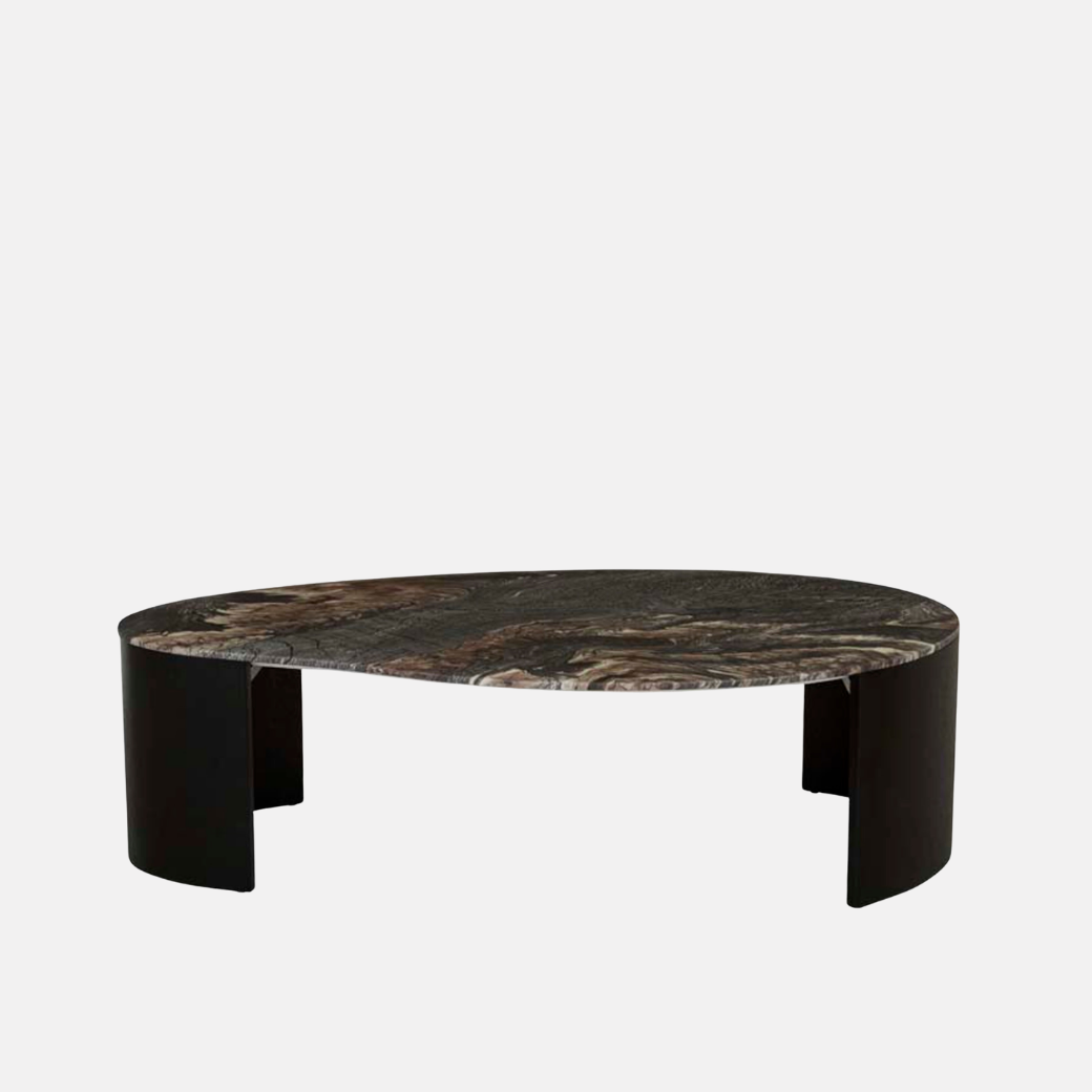 Oberon Curved Marble Coffee Table
