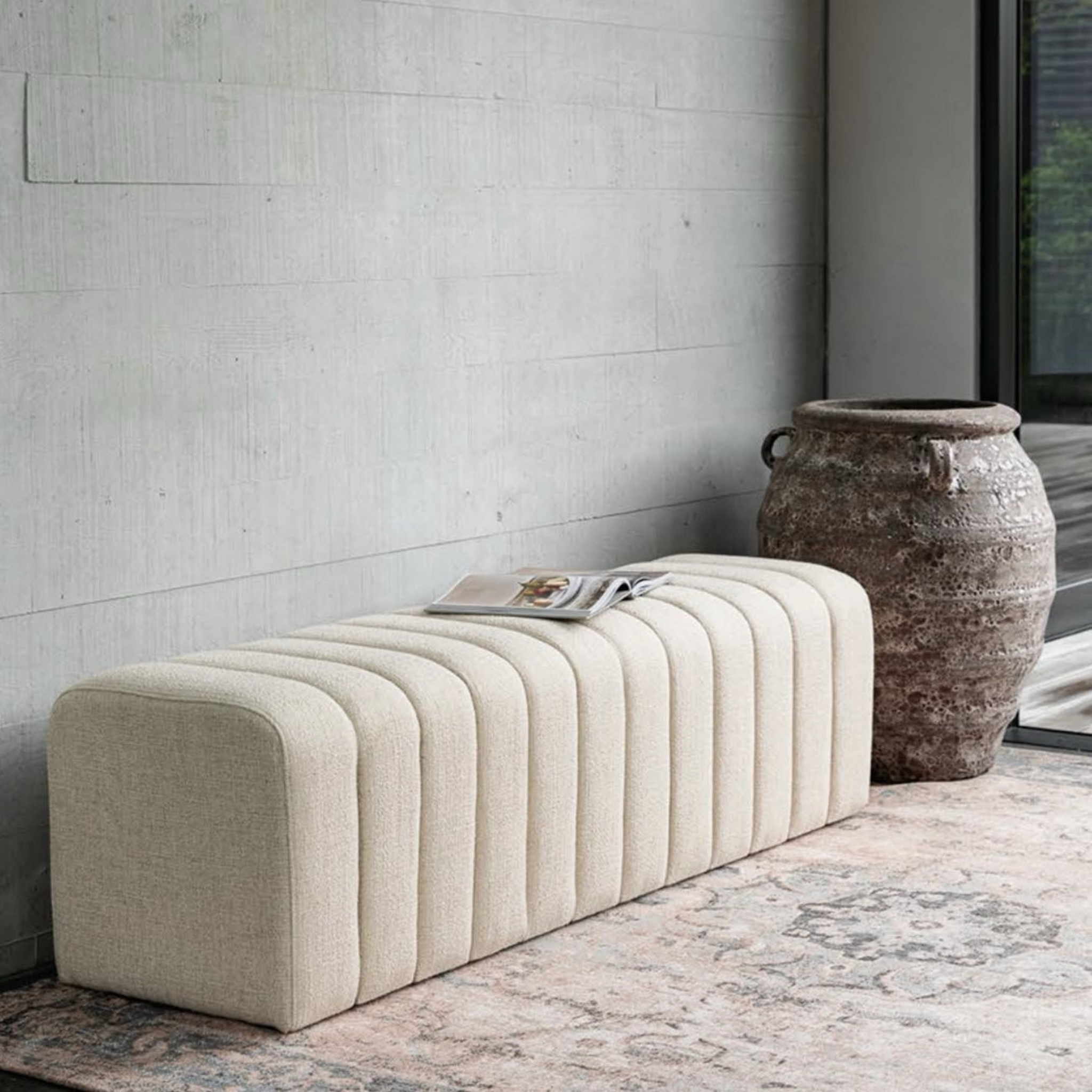 MARIAH BENCH - ALABASTER