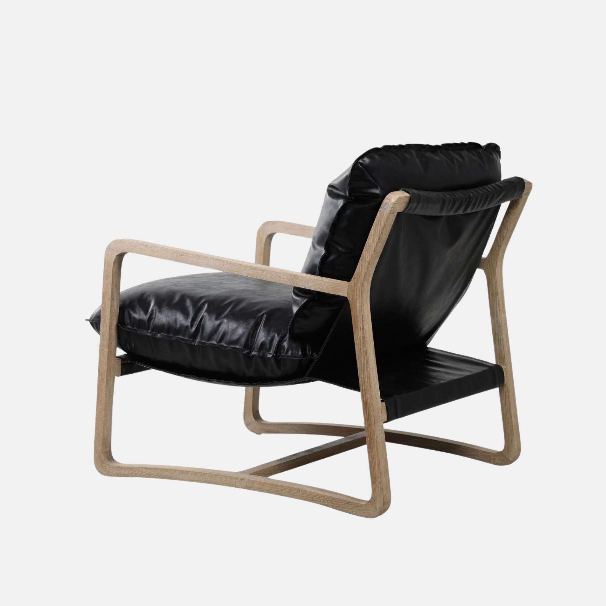 Maxwell Faux Leather Armchair - Black