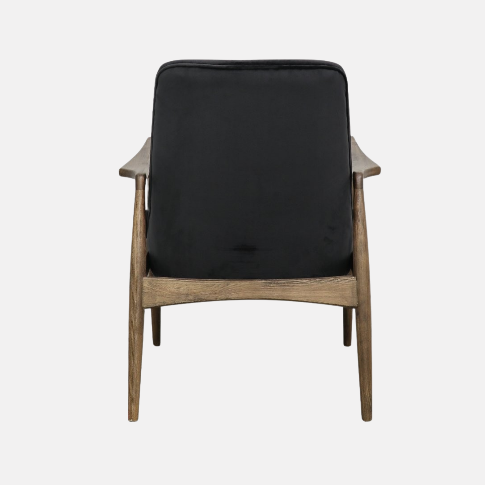 Morley Ash Wood Armchair - Navy Blue Velvet