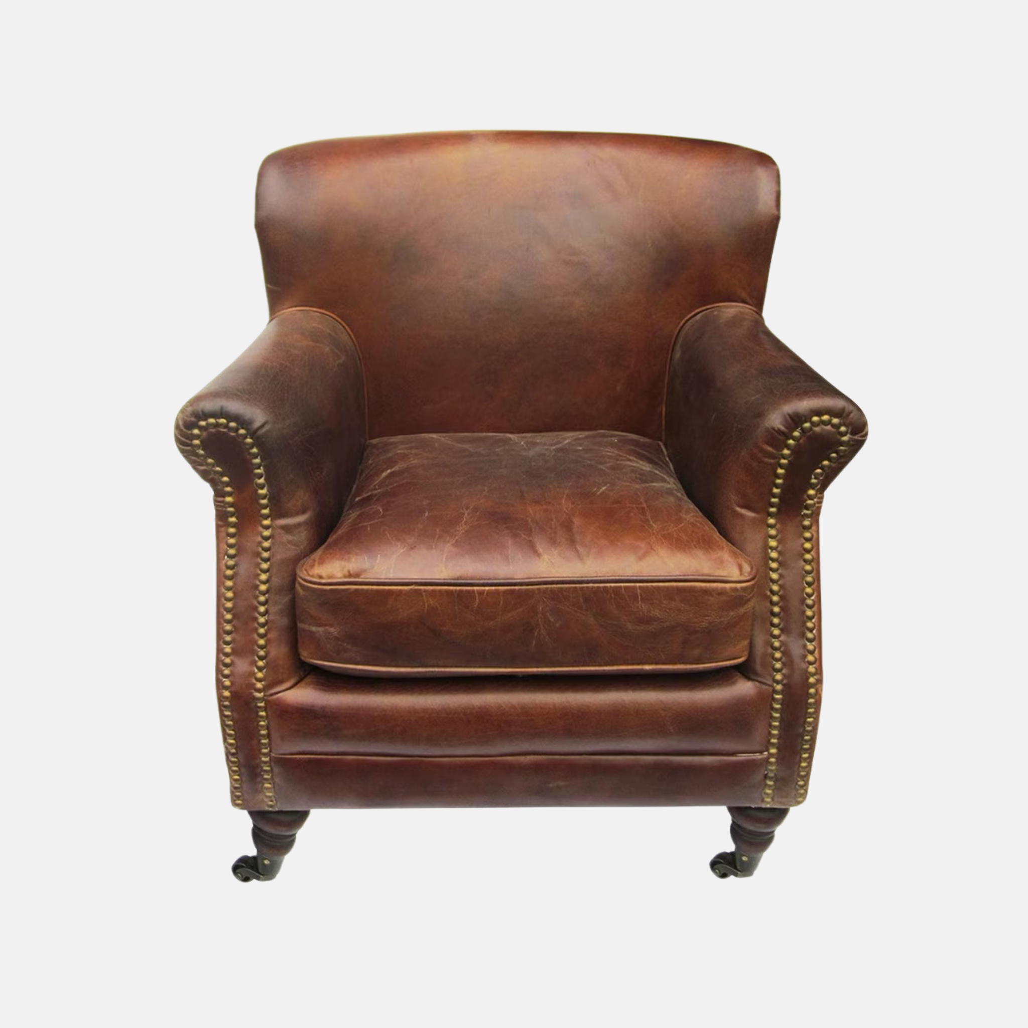 Mortimer Leather Armchair - Cigar Brown