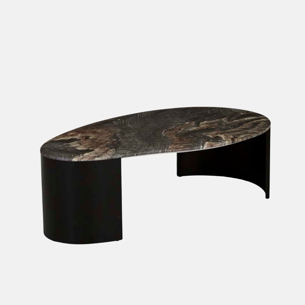 Oberon Curved Marble Coffee Table