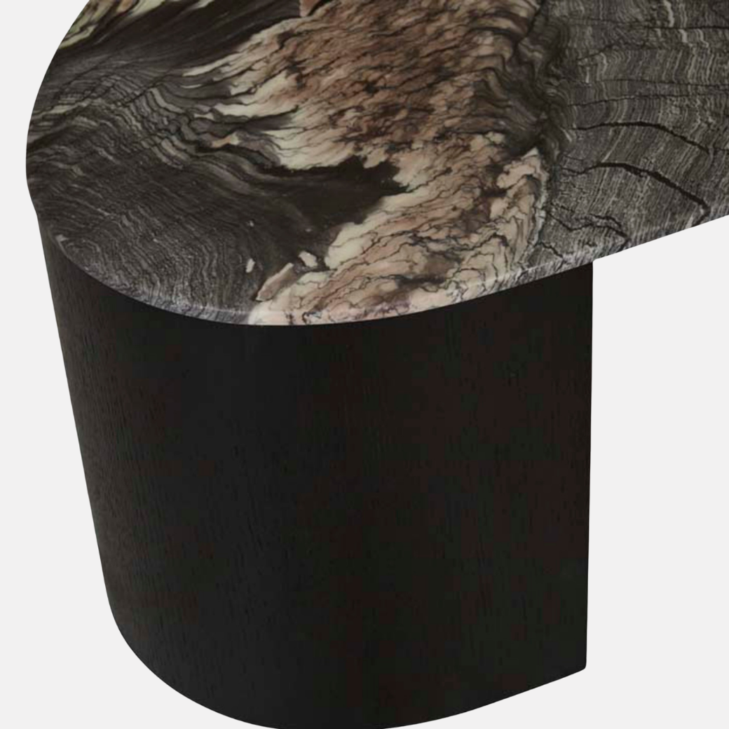 Oberon Curved Marble Coffee Table