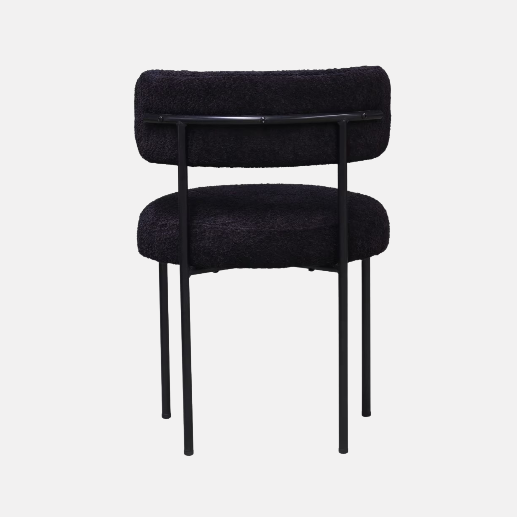 Ollie Boucle Dining Chair - Black