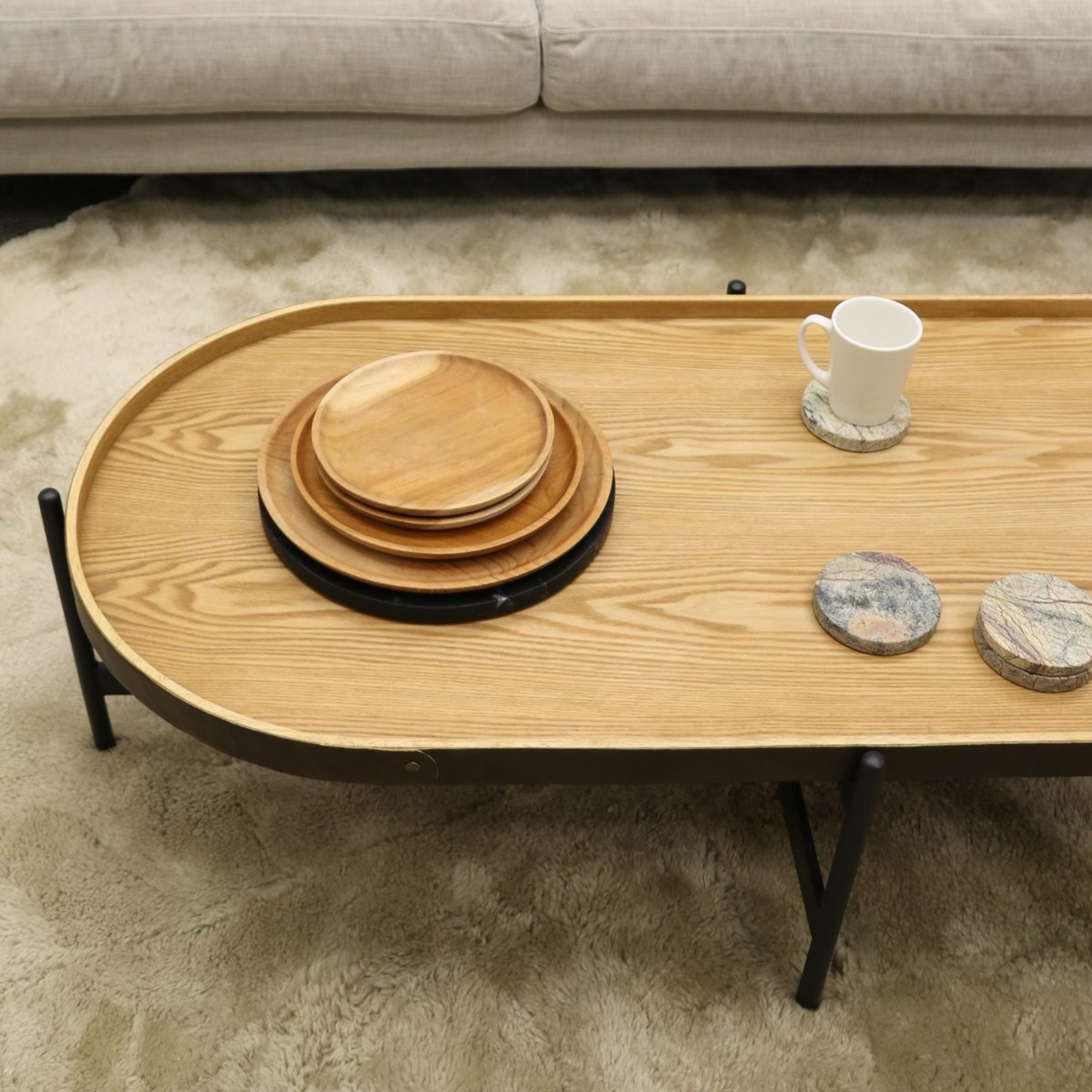 Haywood Oval Coffee Table - Natural