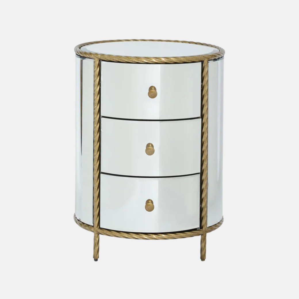Palais Mirrored Bedside Table
