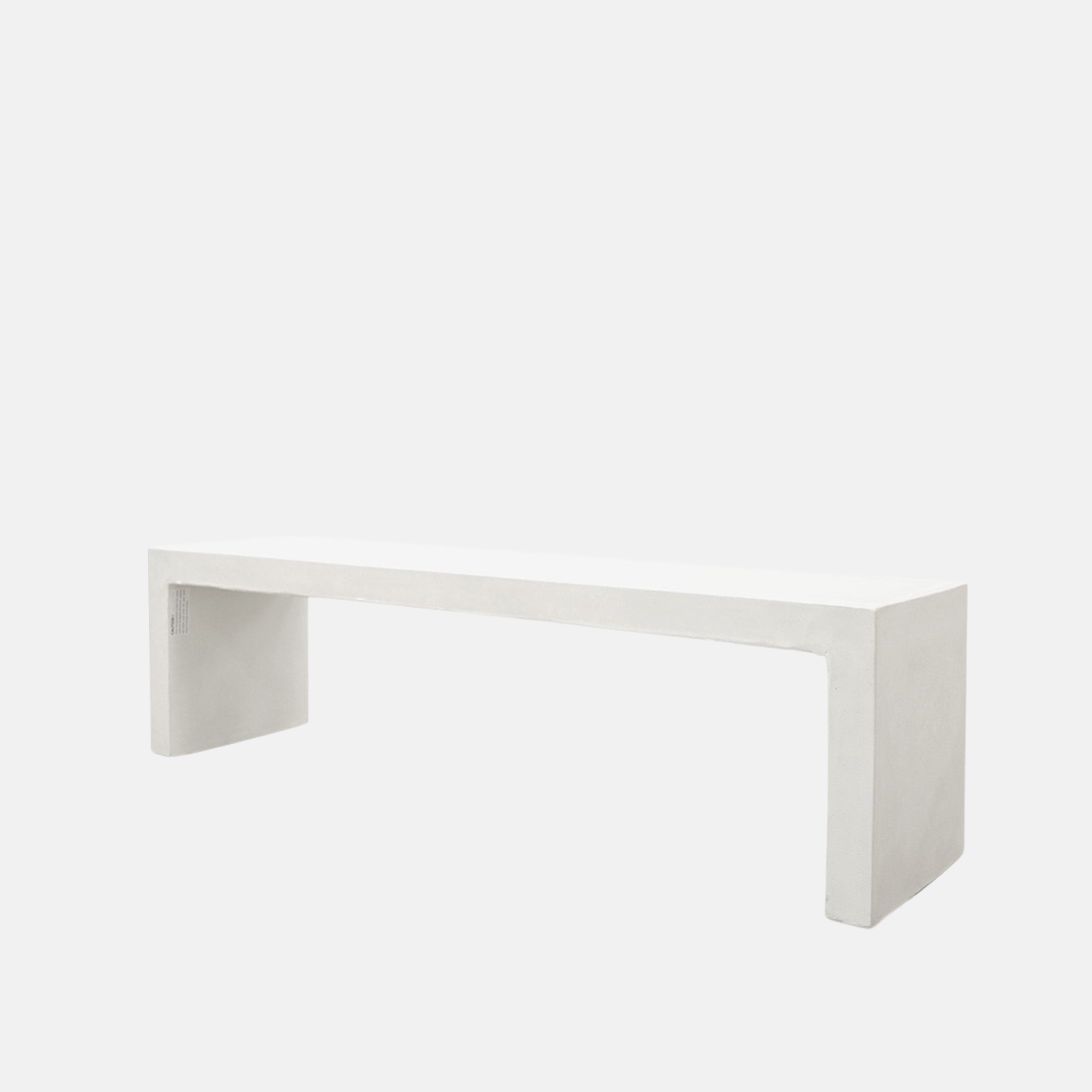 Palma Outdoor Concrete Bench - White