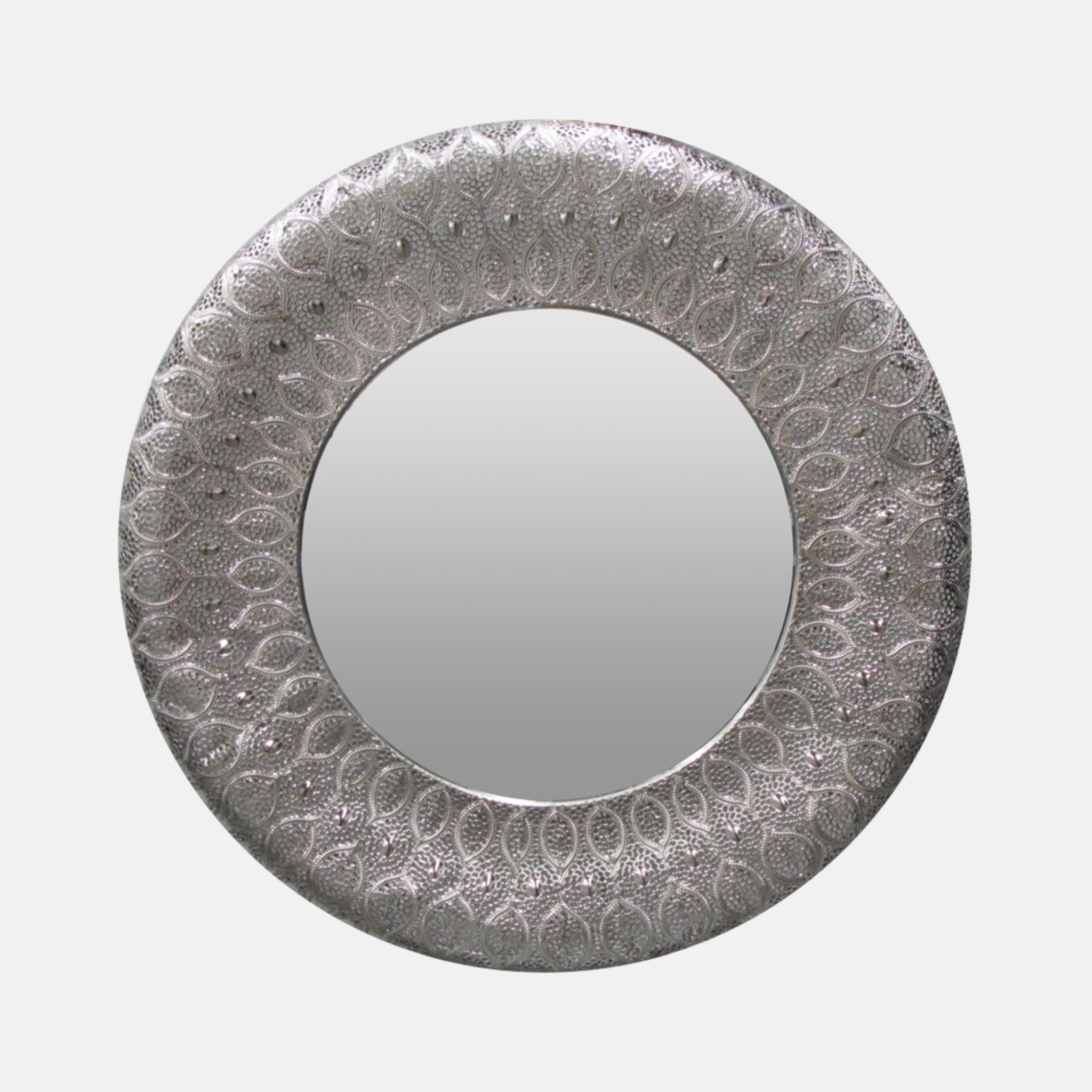 Panama Round Mirror - Silver