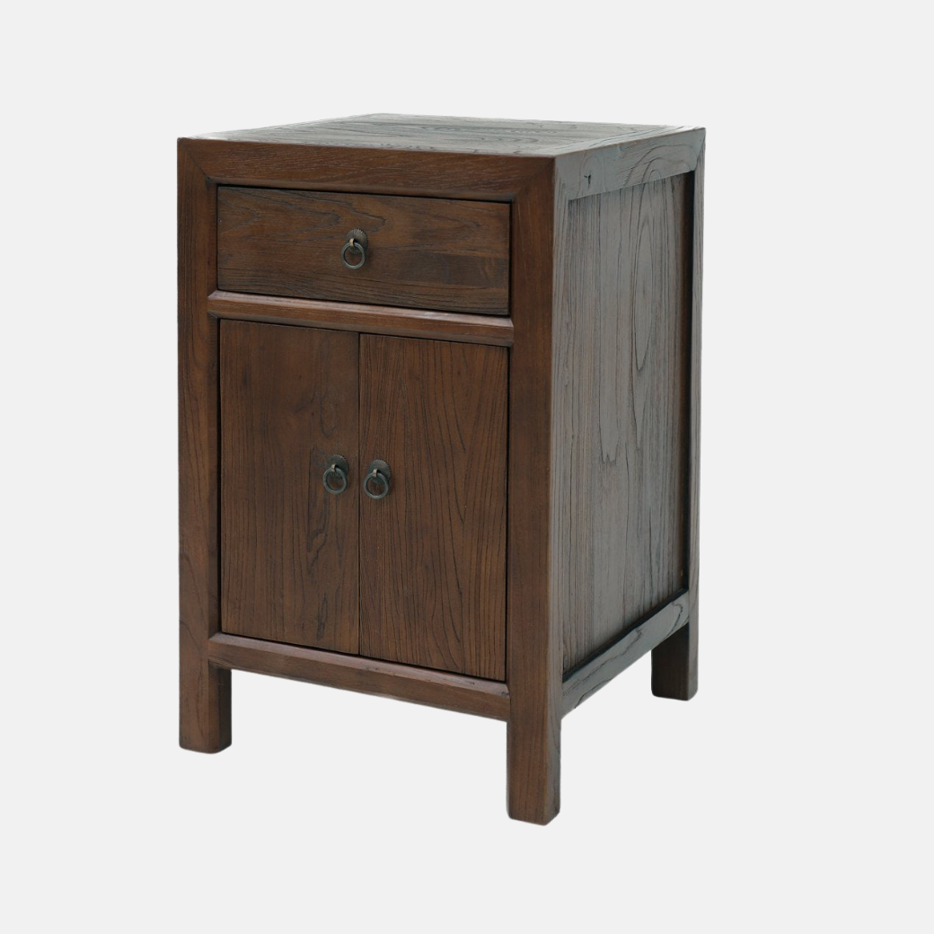 Parq Elm Bedside Table - Walnut