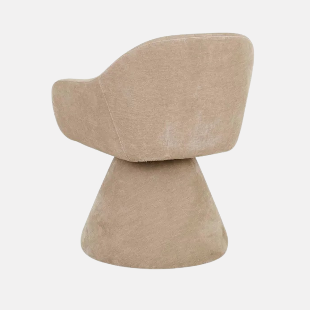 Paula Swivel Dinging Chair - Parchemnt