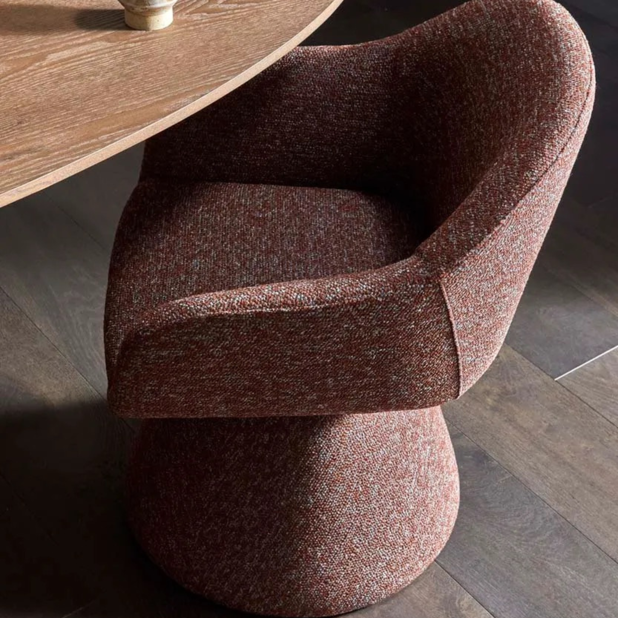 Paula Swivel Dinging Chair - Russet
