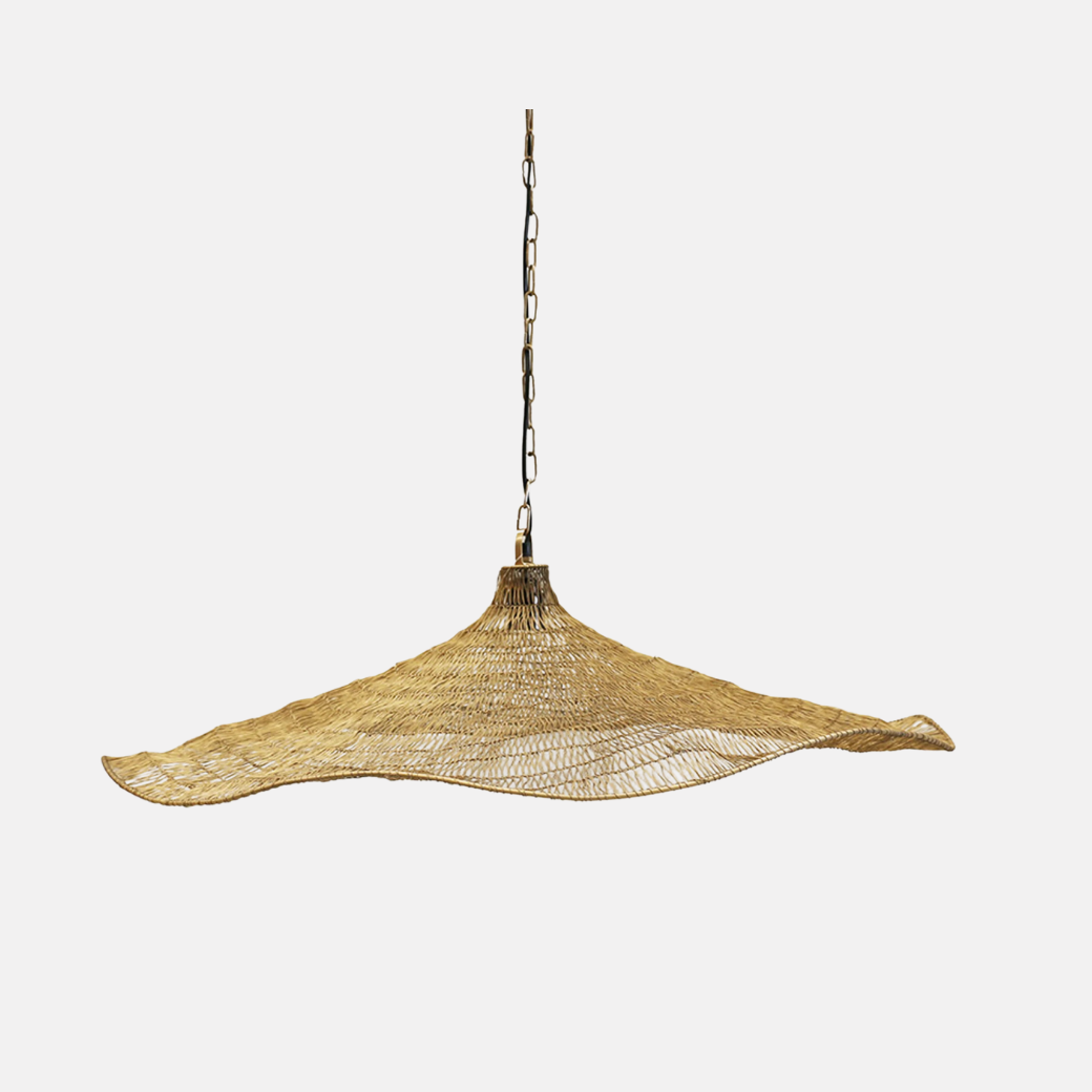 Phoebe Woven Brass Pendant
