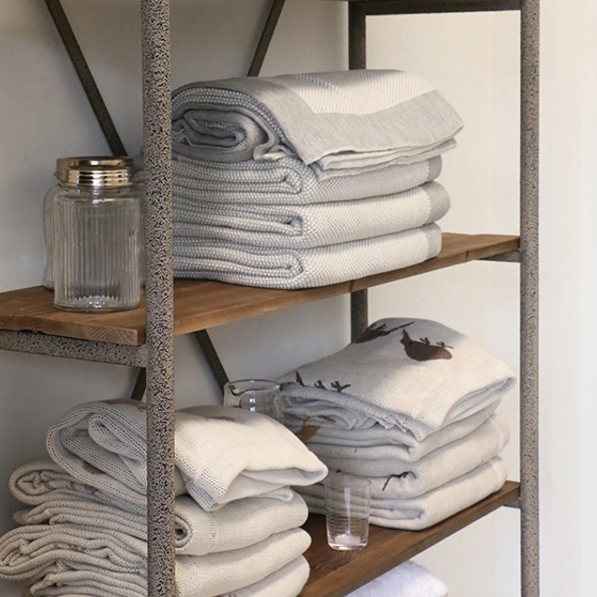 Pilo Industrial Wide Shelves - Mudstone