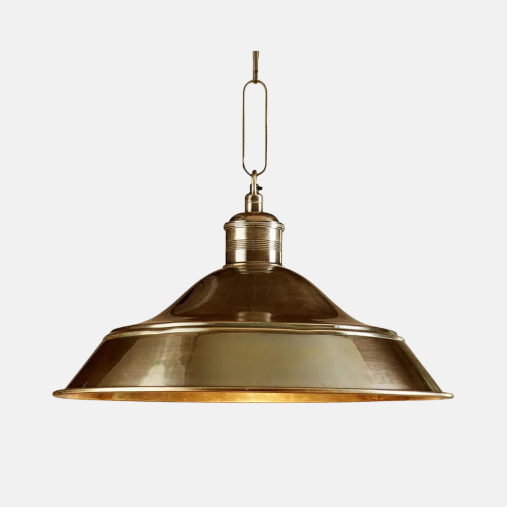 Palladium Hanging Lamp Antique Brass