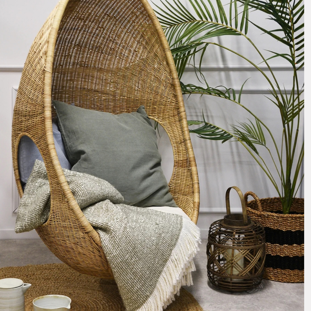 Indoor Hanging Pod Chair - Natural
