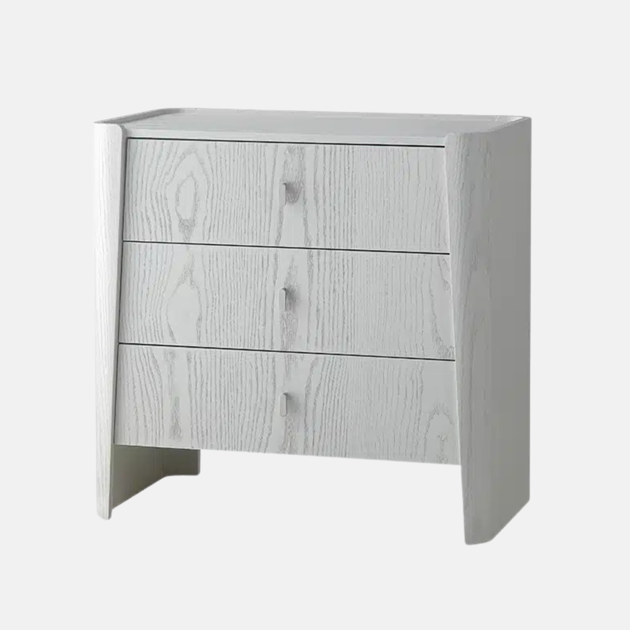 Regent 3 Drawer Bedside - Whitewashed