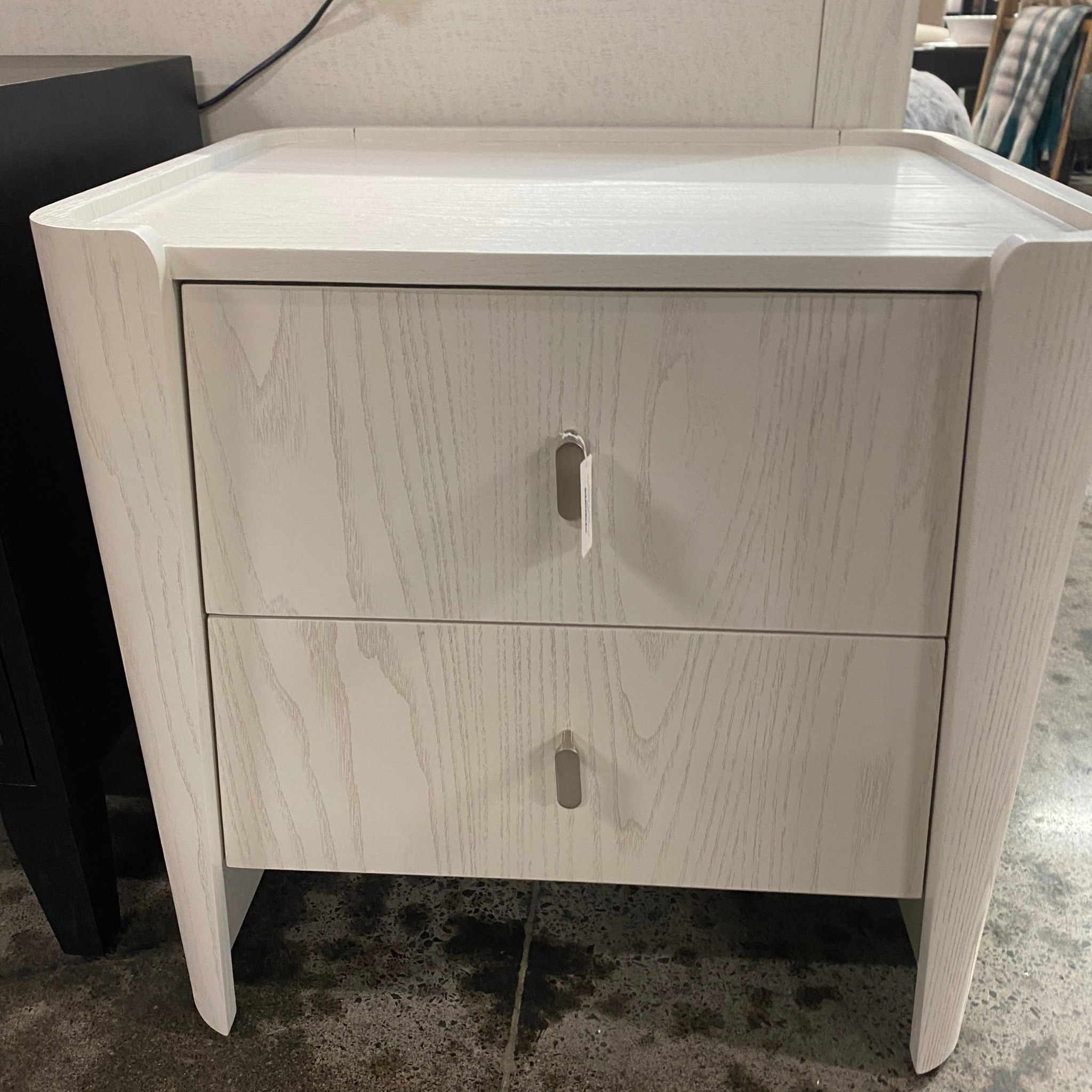 Regent 2 Drawer Bedside - Whitewashed