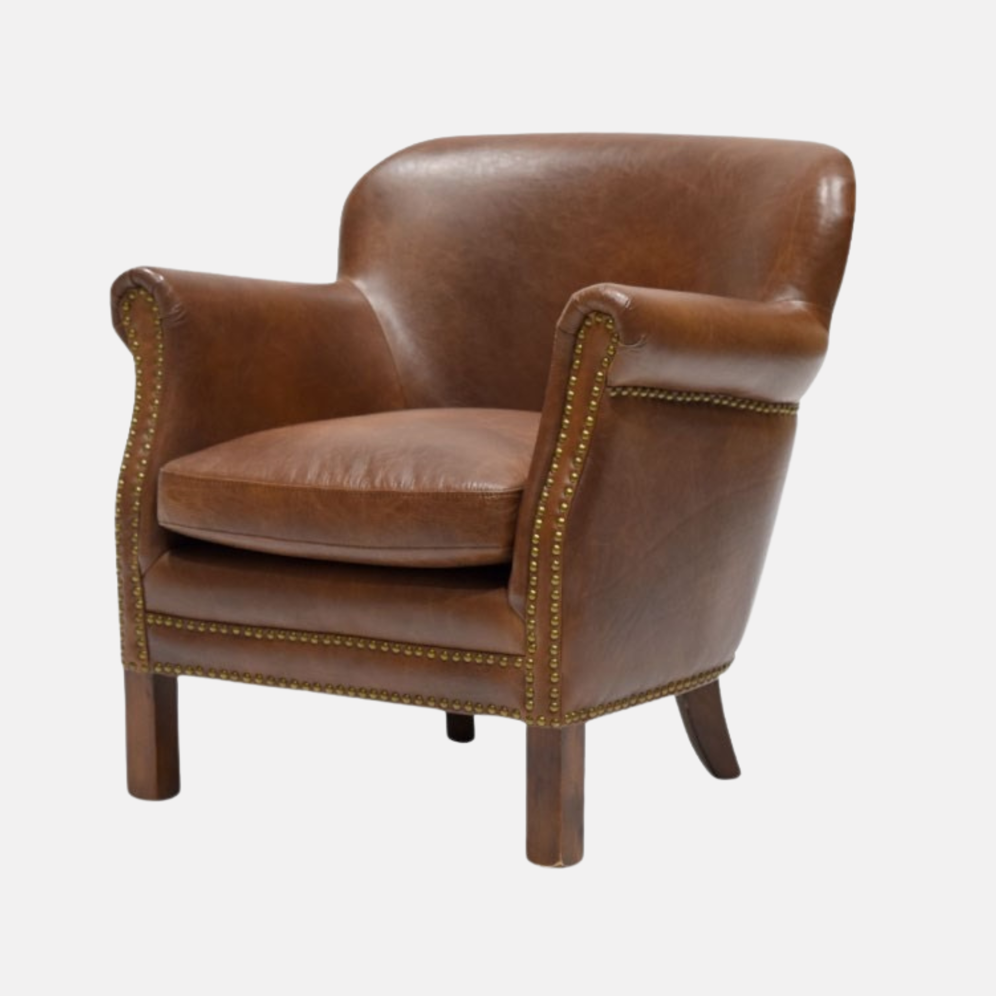Rhodes Leather Armchair - Brown