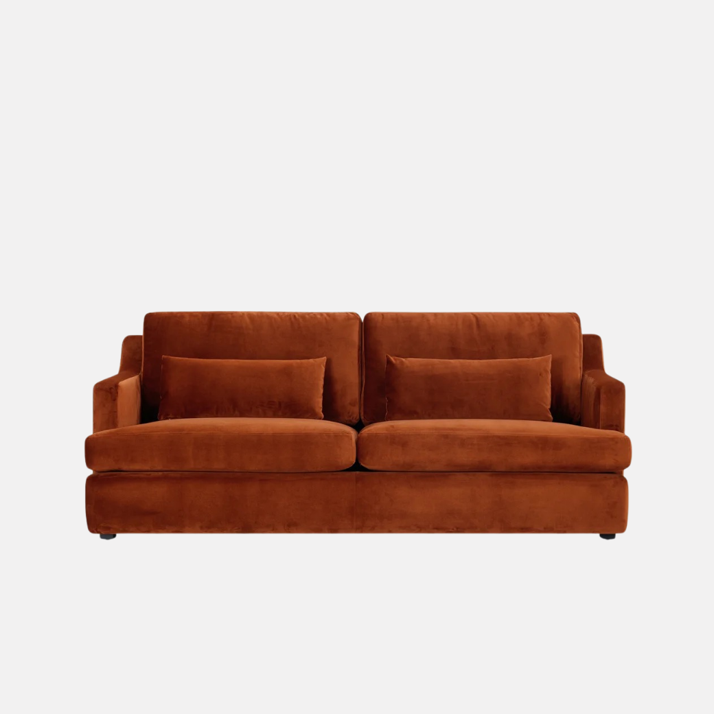 Rhys Sofa - Rust Velvet