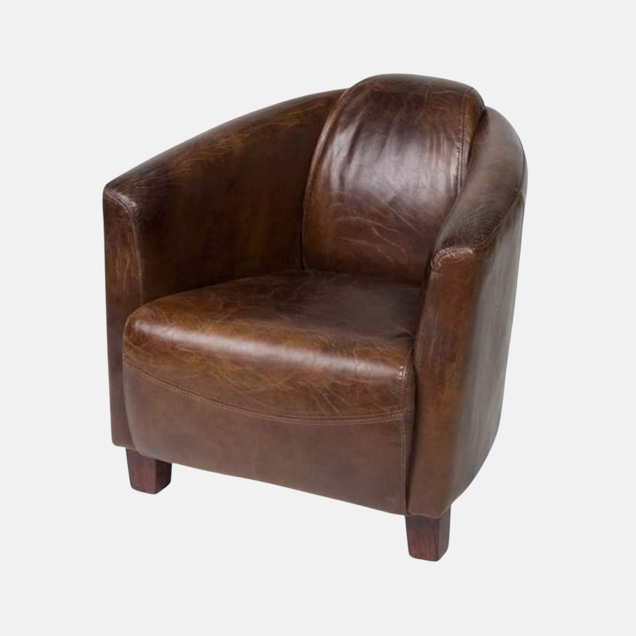 Rocket Leather Armchair - Cigar Brown
