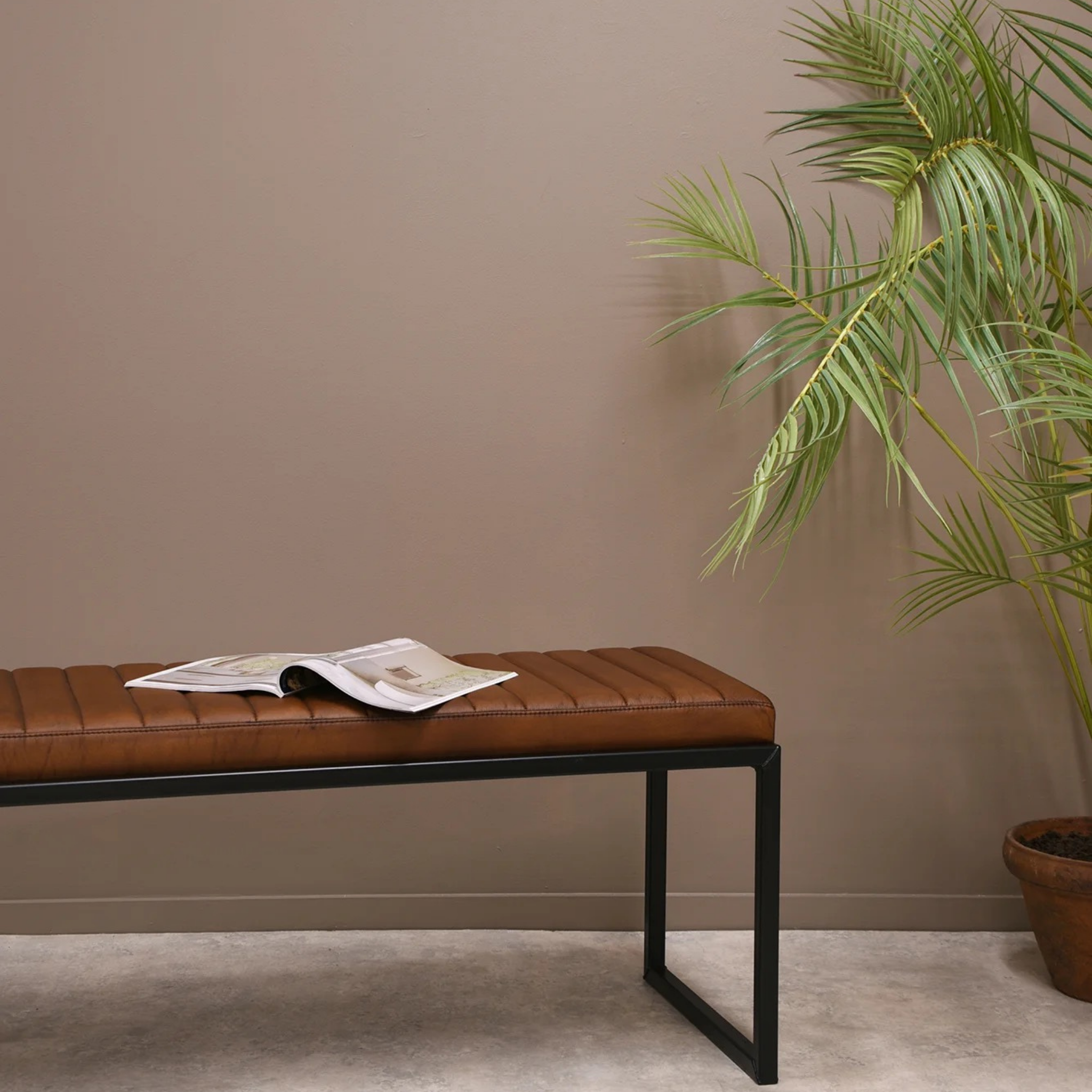 Sabina Leather Bench Seat