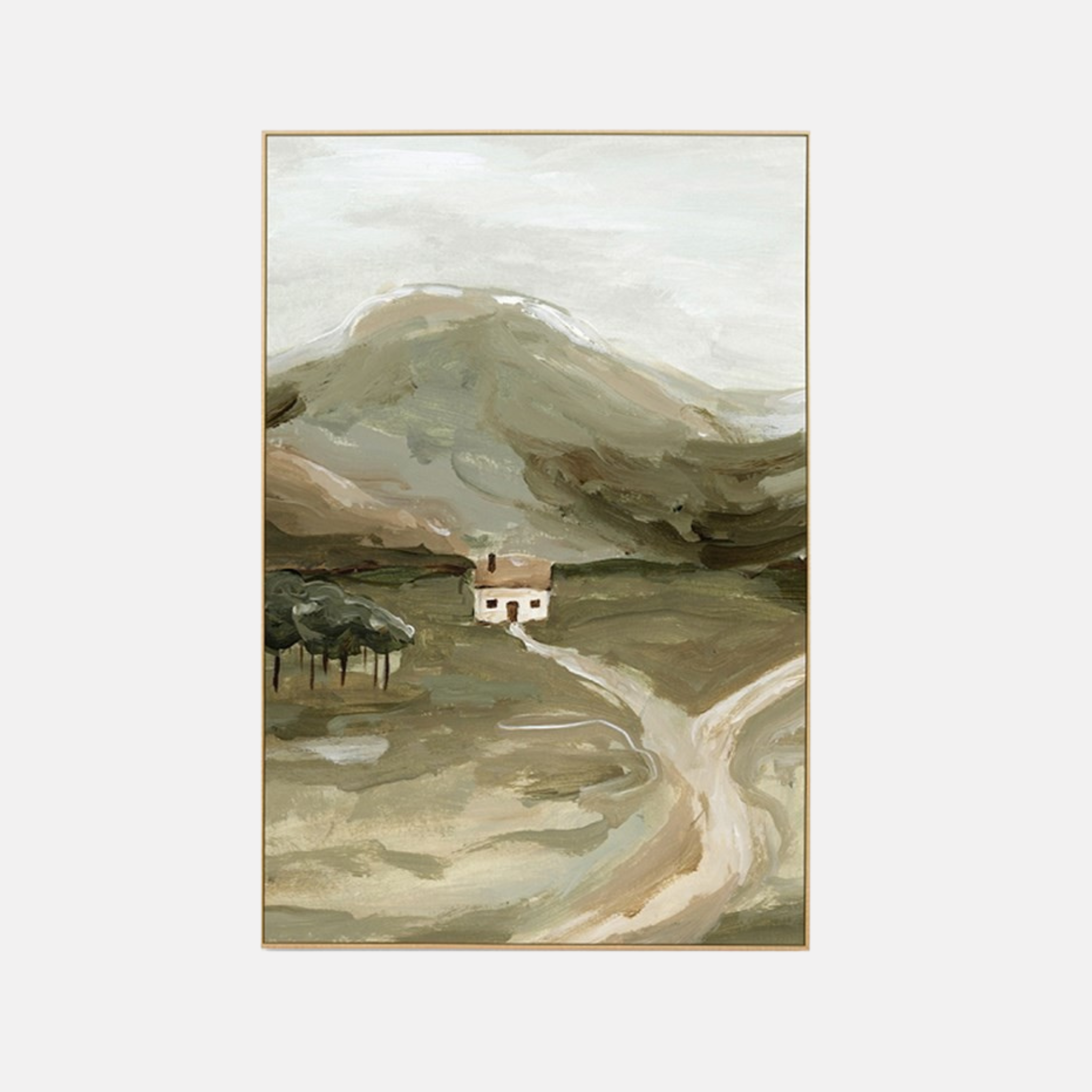 Canvas Cottage Khaki - Framed