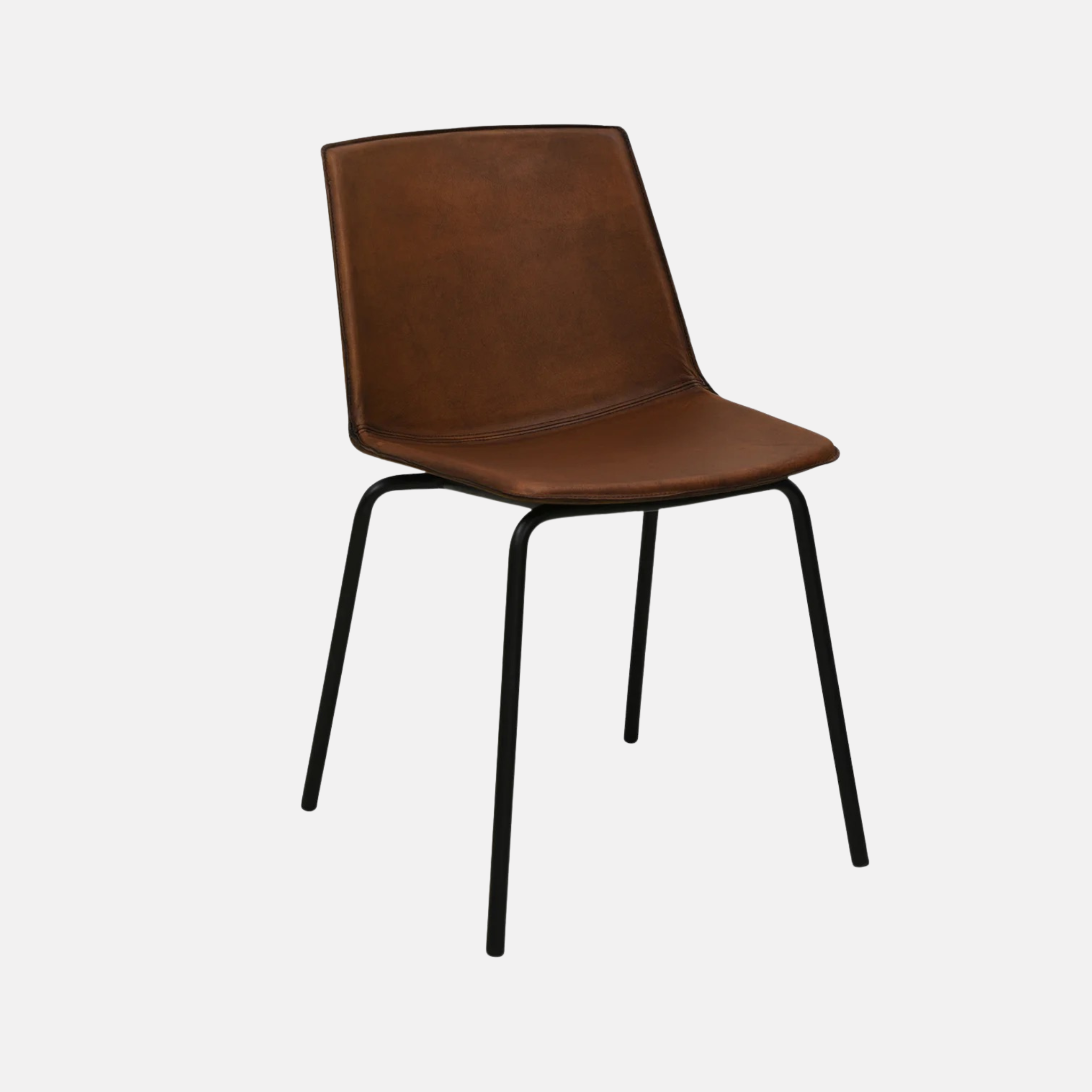 Selva Brown Leather Dining Chair
