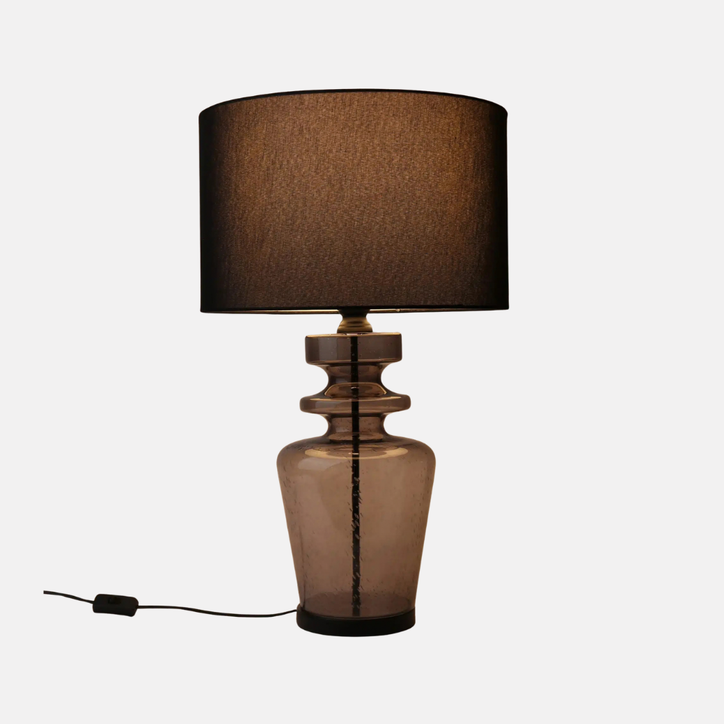 Smoke Glass Table Lamp