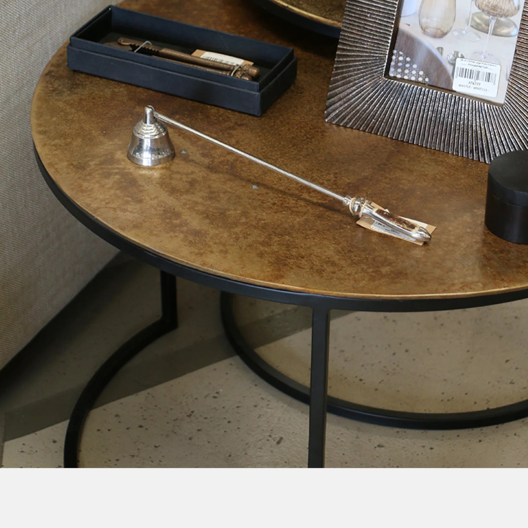 Soho Alu Nesting Tables Brass Bronze Finish