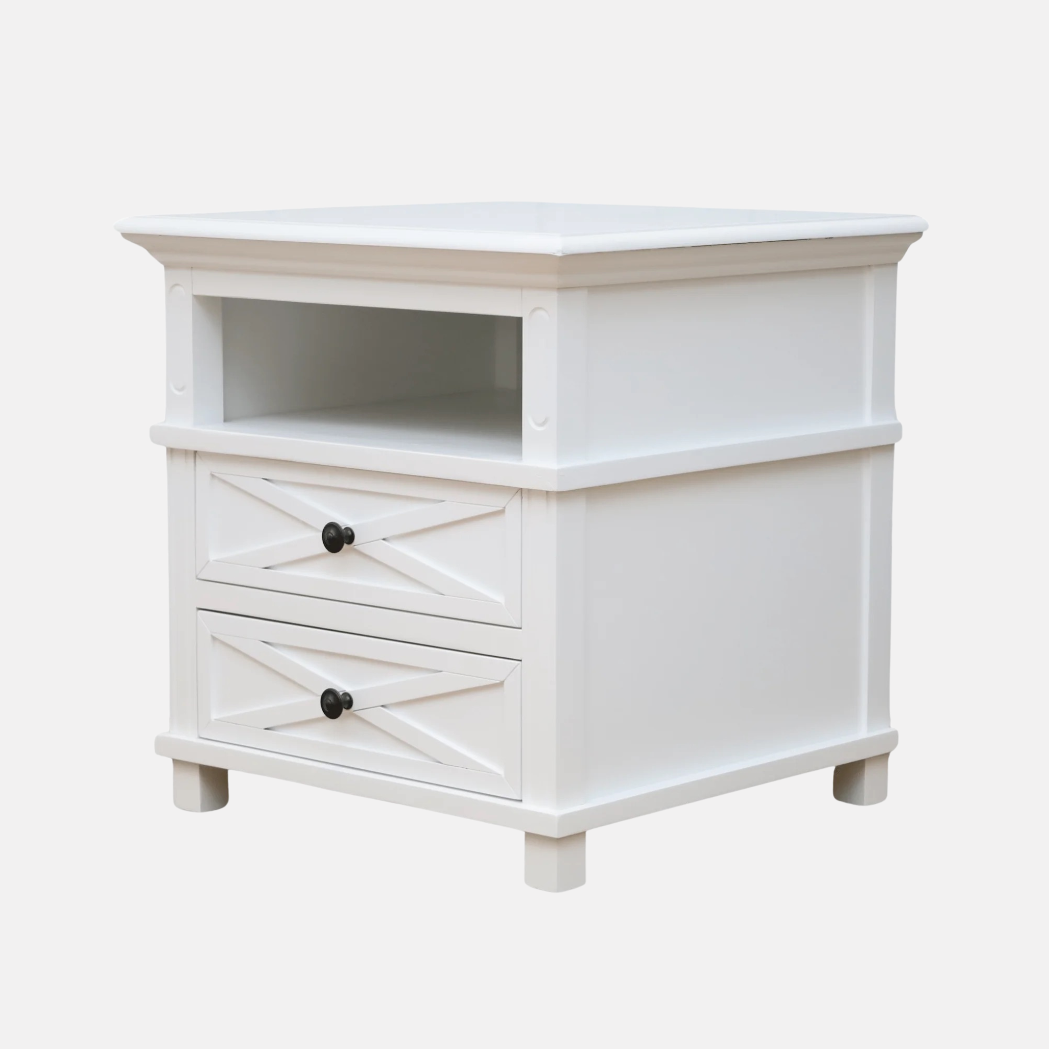 Sorrento Bedside 2 Drawer - White
