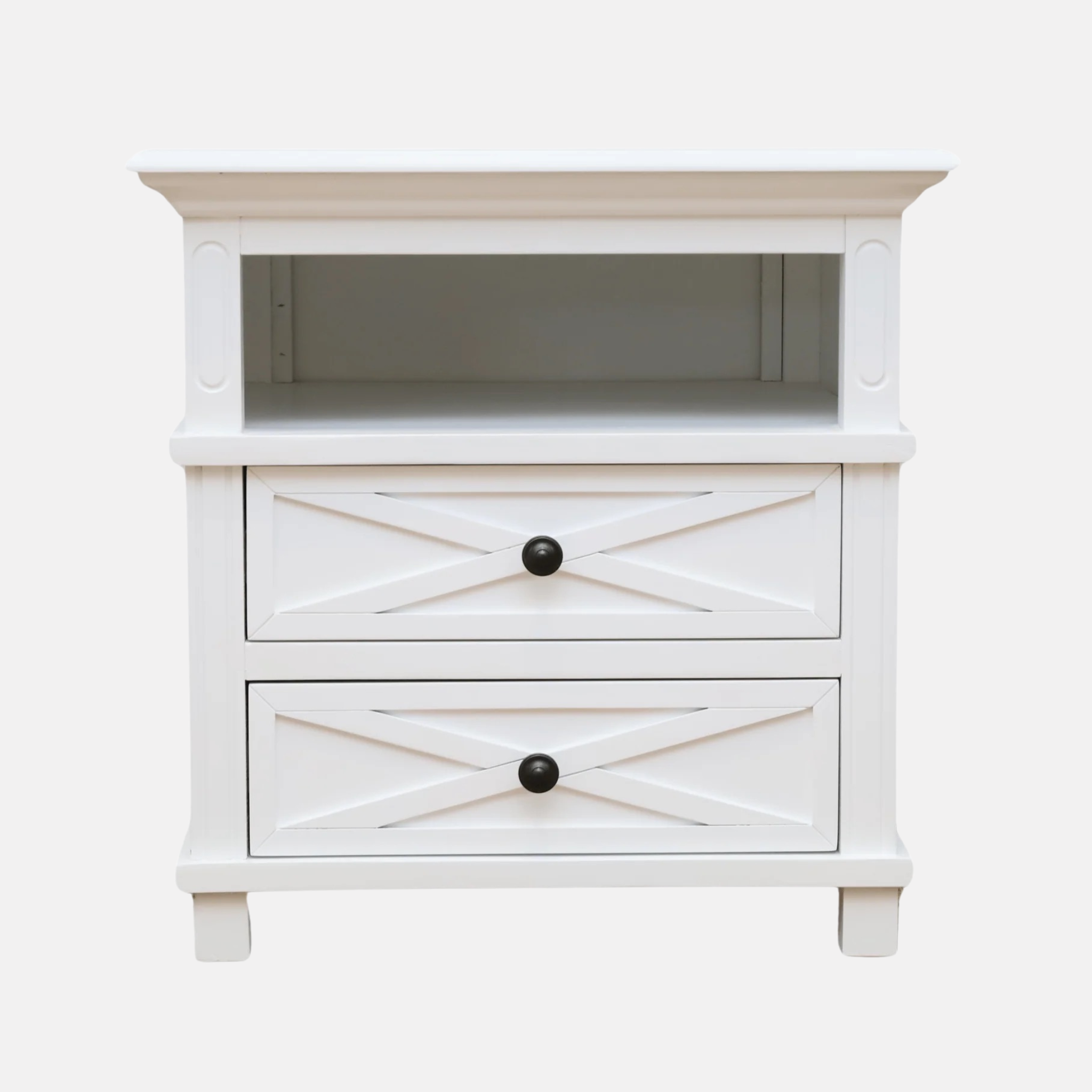 Sorrento Bedside 2 Drawer - White