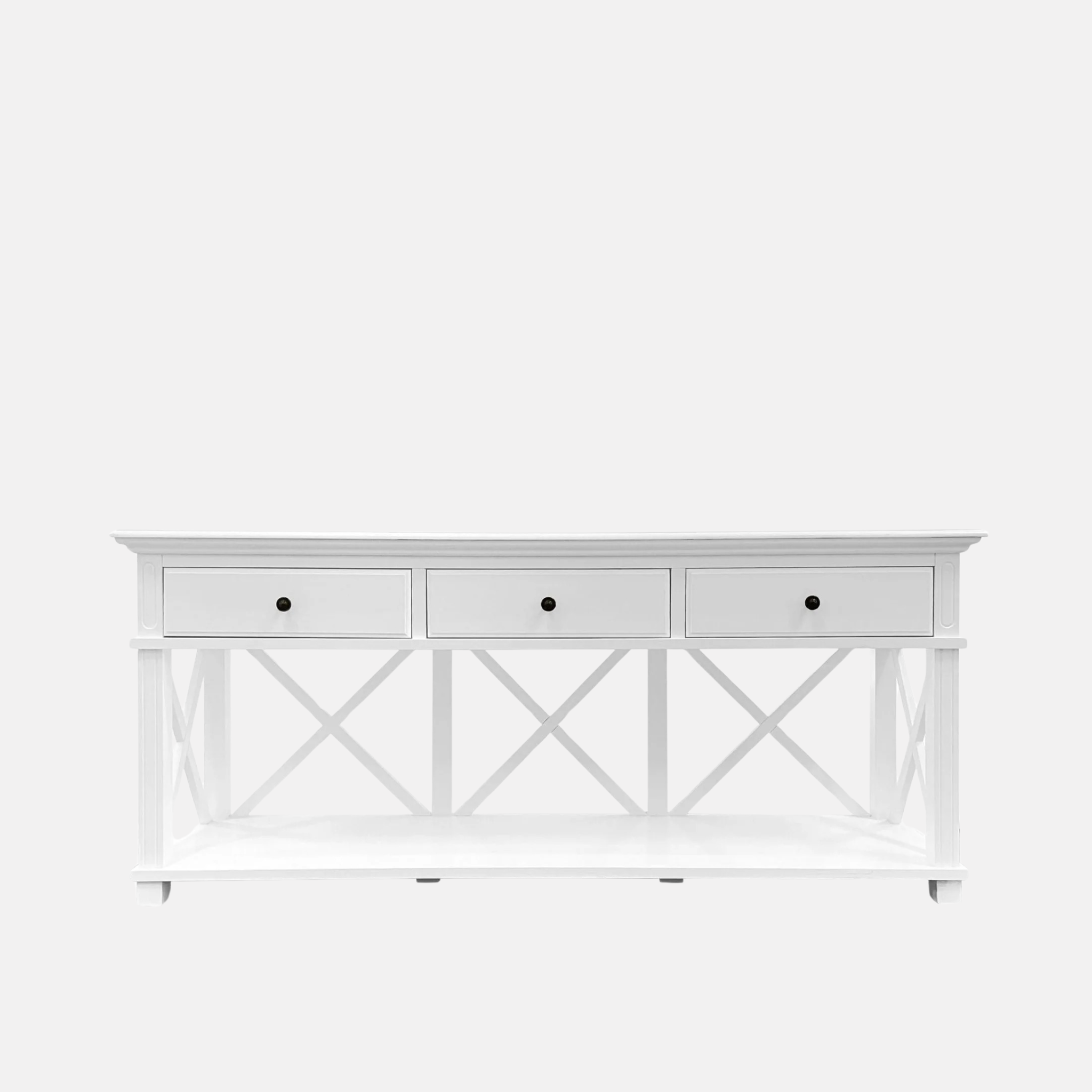 Sorrento Three Drawer Console - White