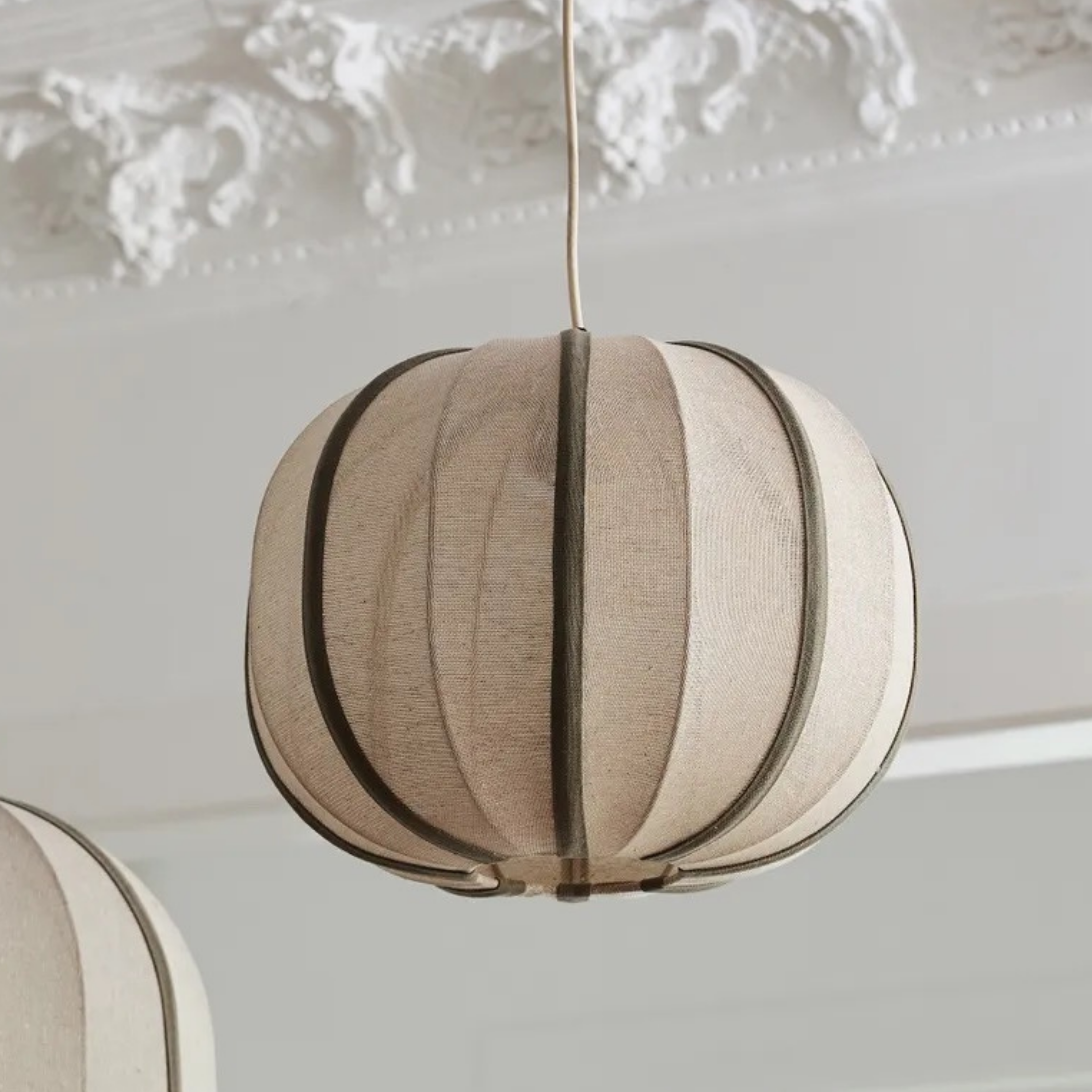 Thea Sphere Olive & Natural Pendant