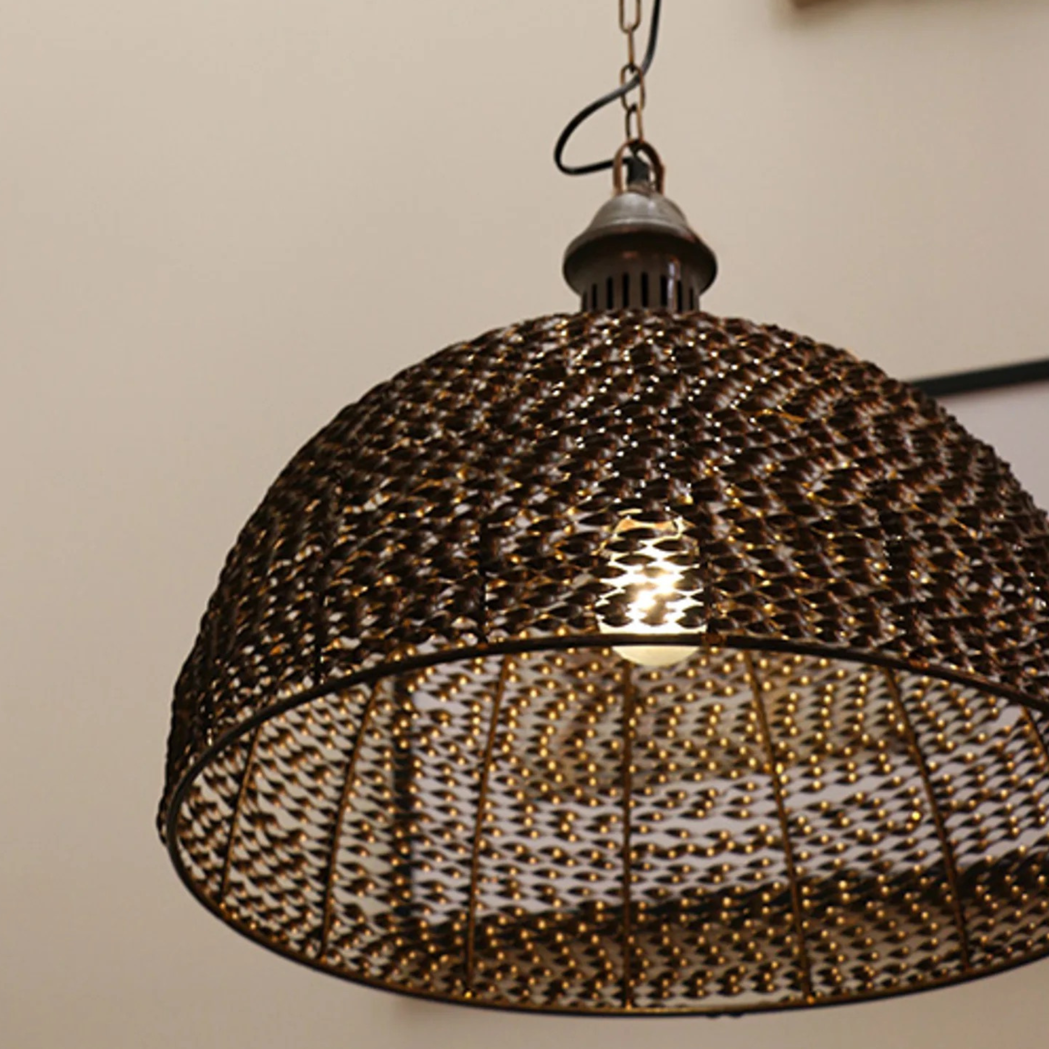 Toulouse Woven Pendant - Copper Bronze