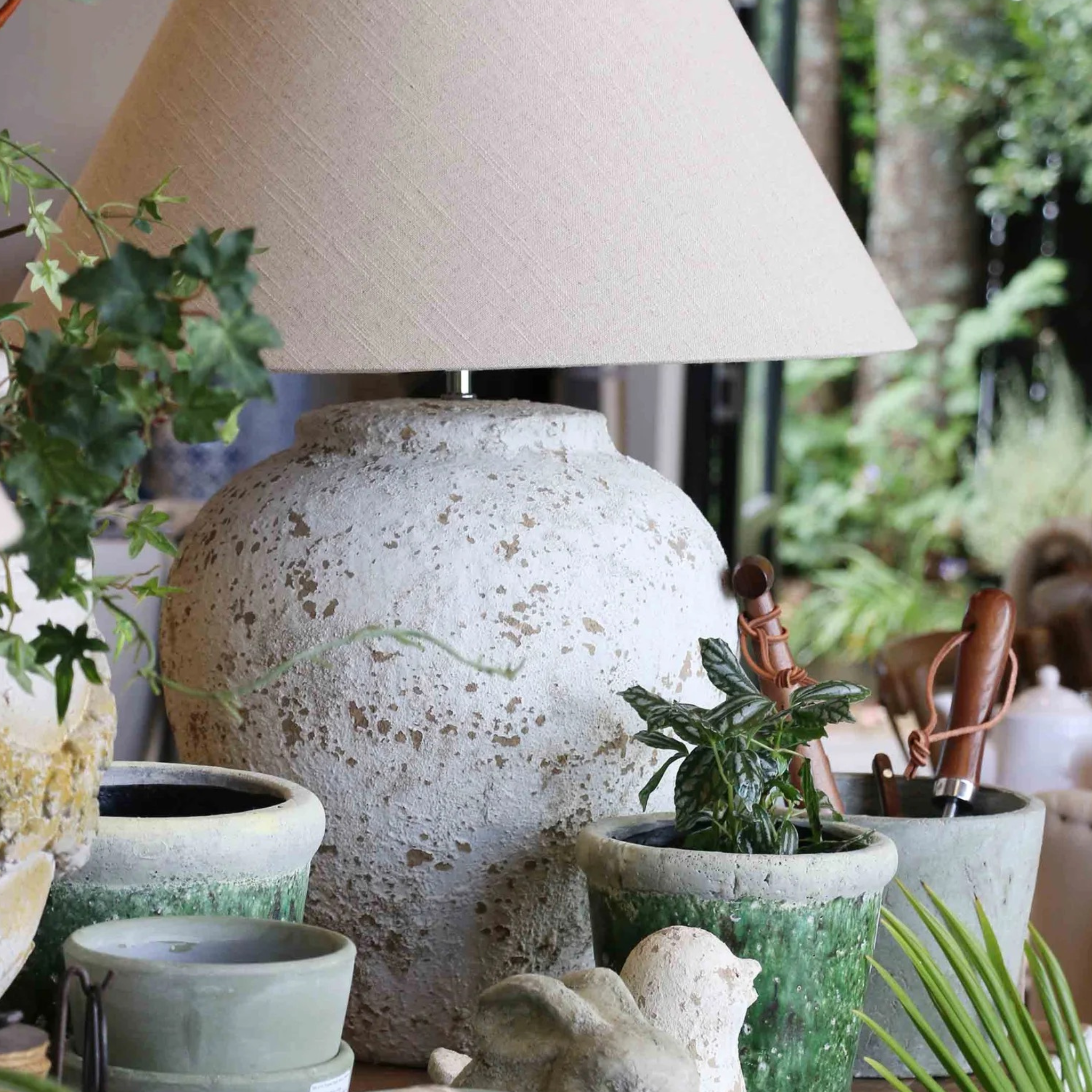 Tuscan Stone Lamp - Large