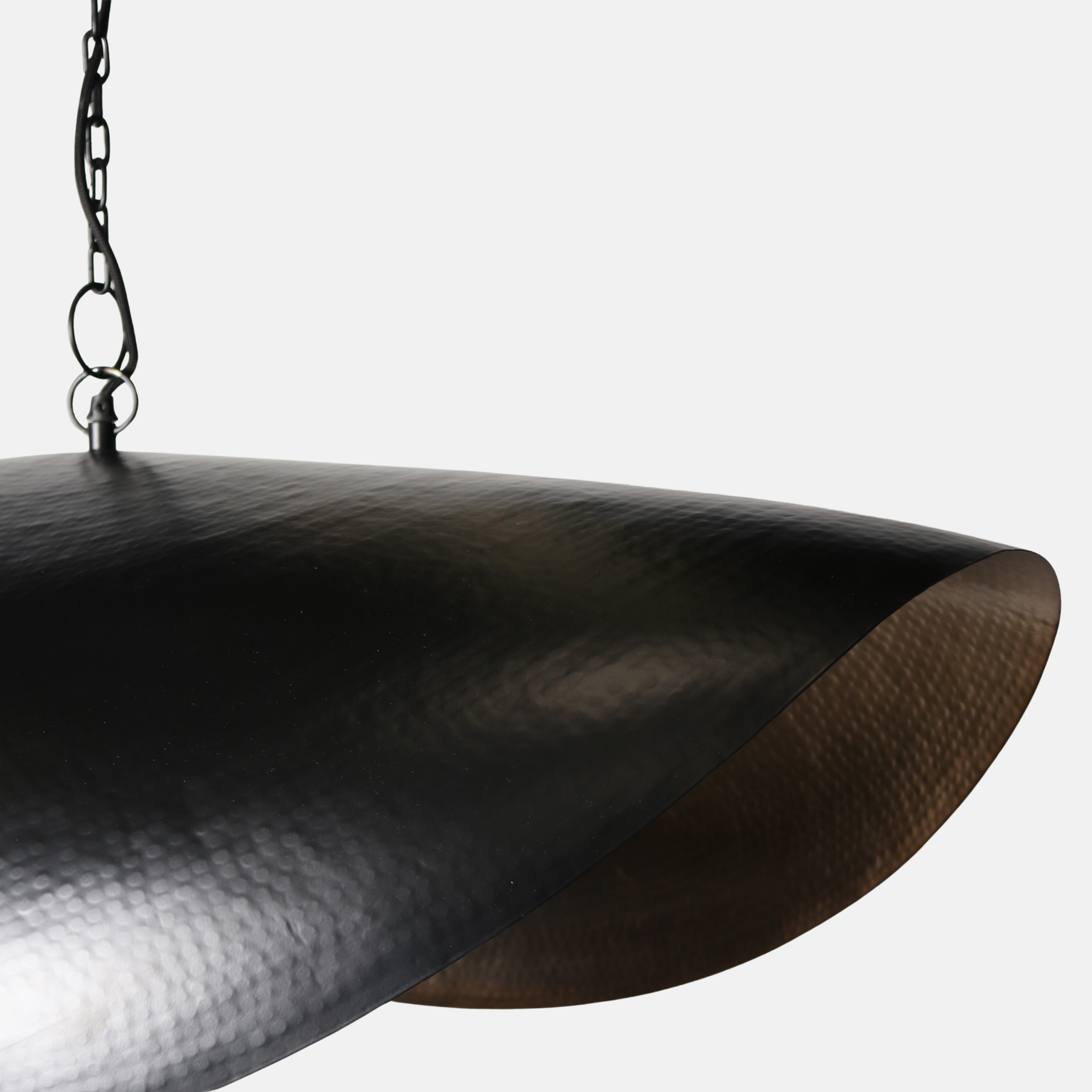 Geri Pendant Large - Black/Brass