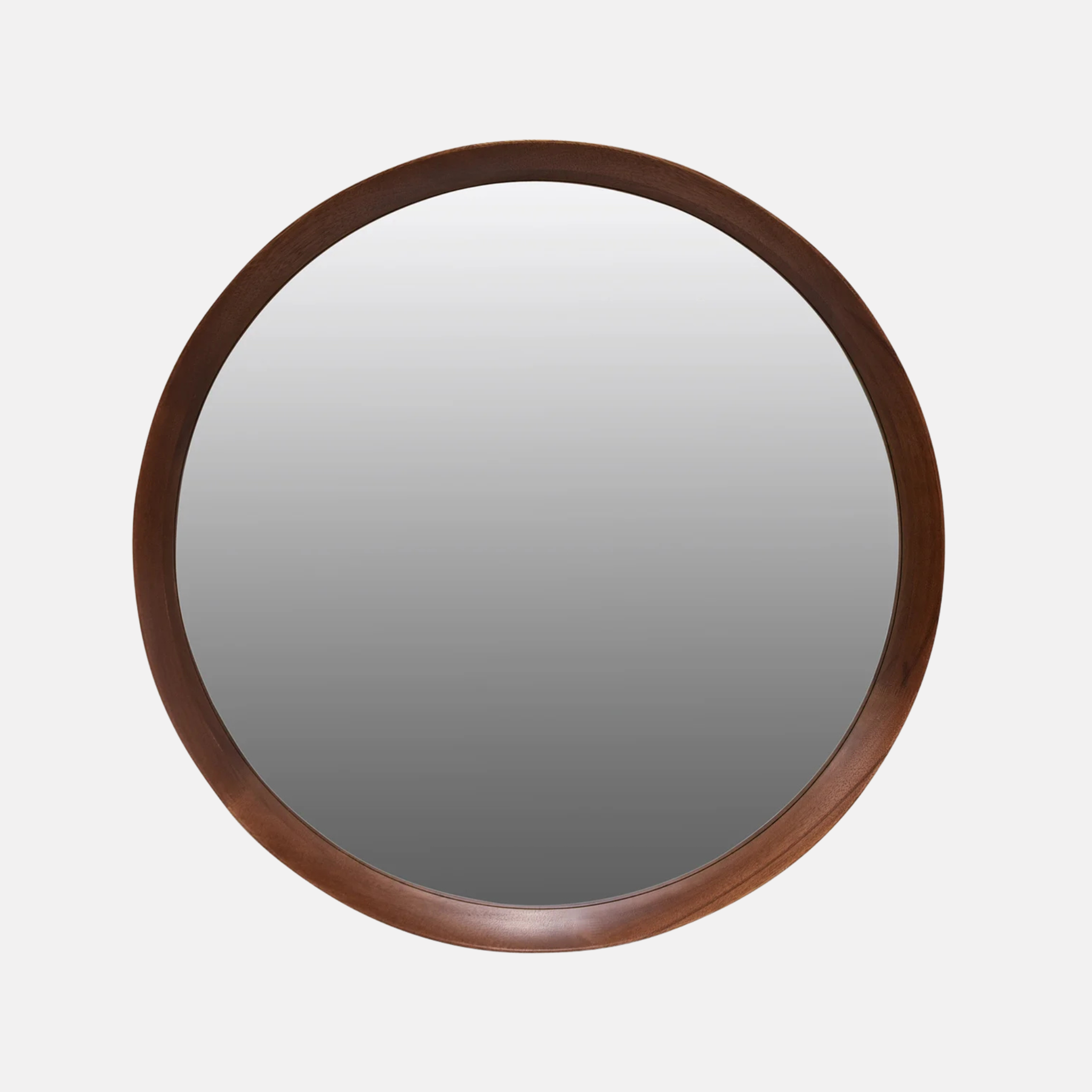 Dark Beech Round Mirror