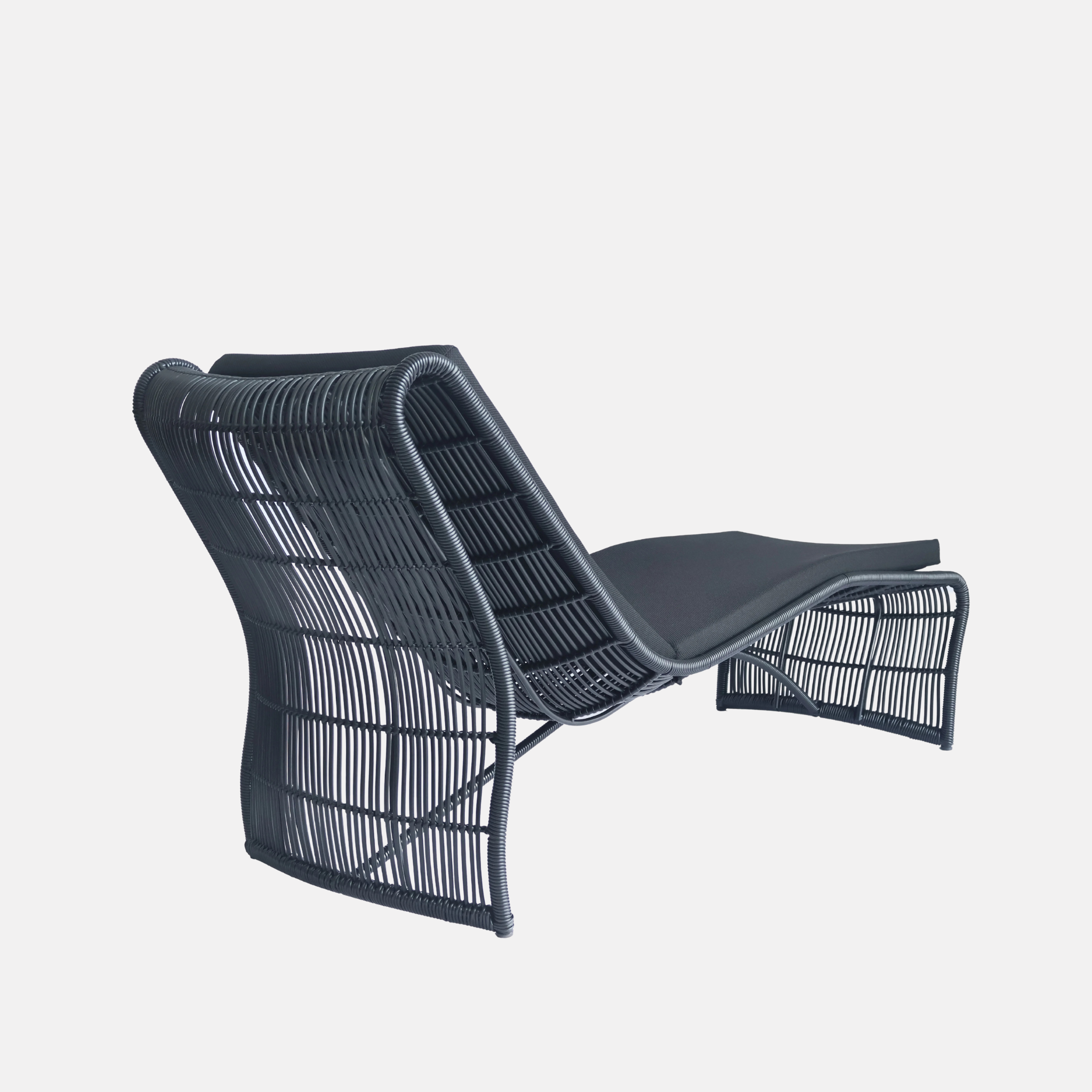 Wave Outdoor Lounger - Black