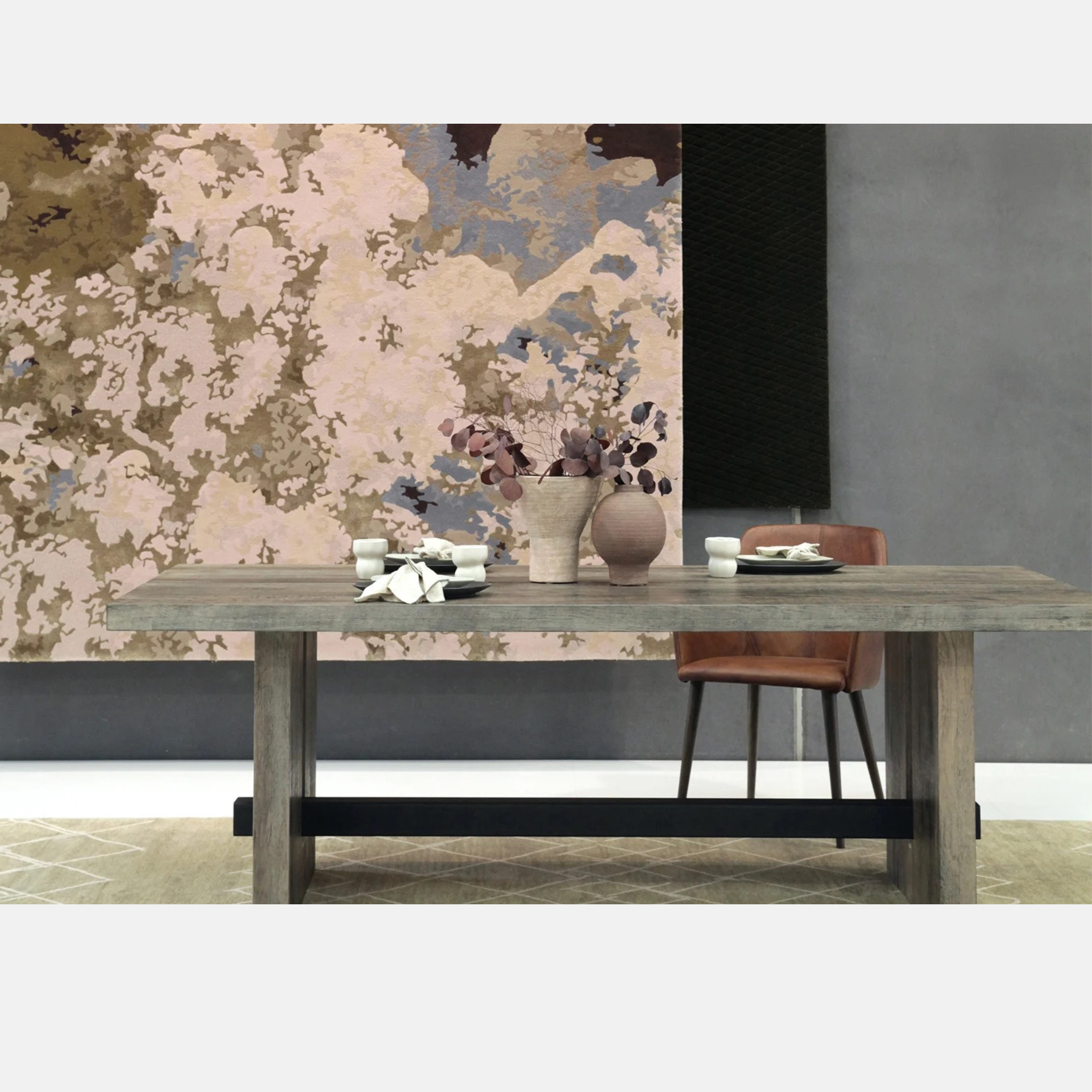 Berlin Dining Table - Silvered Oak