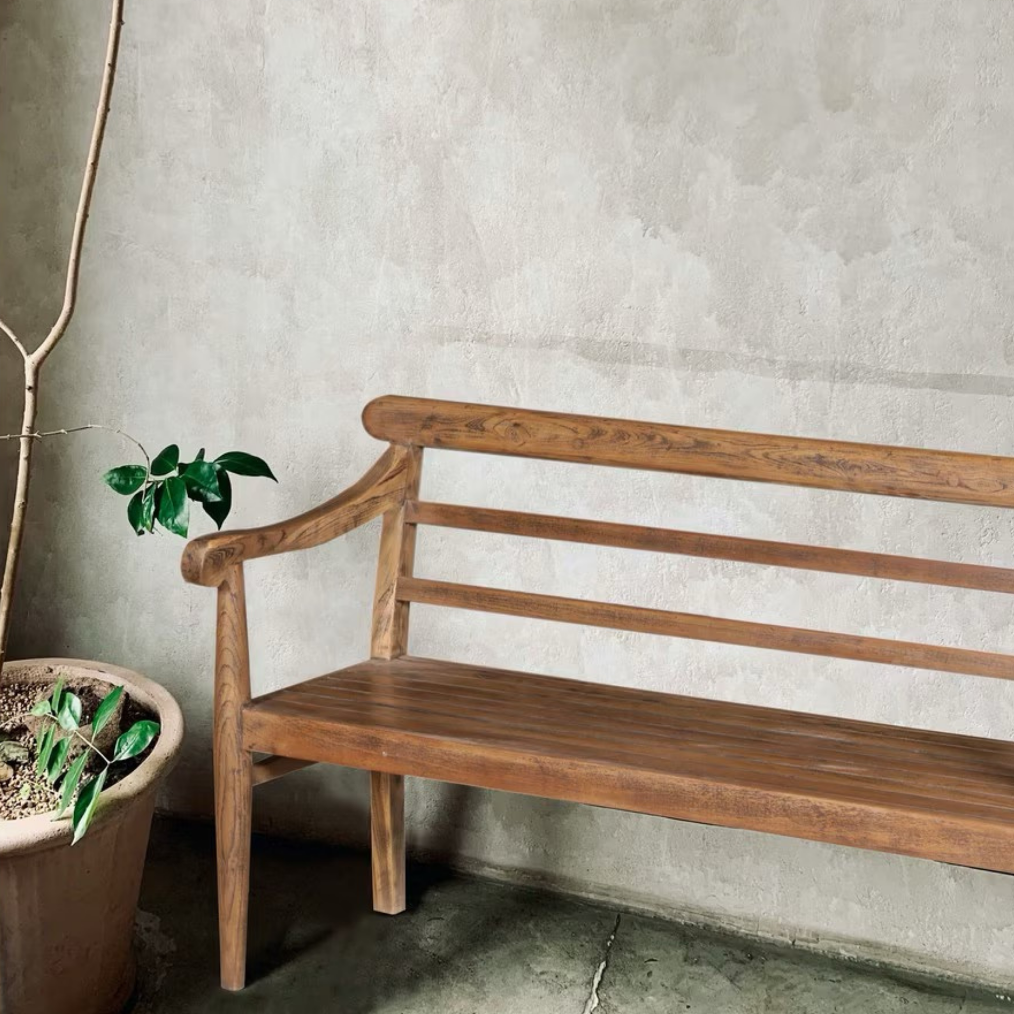 Solid Teak Bench