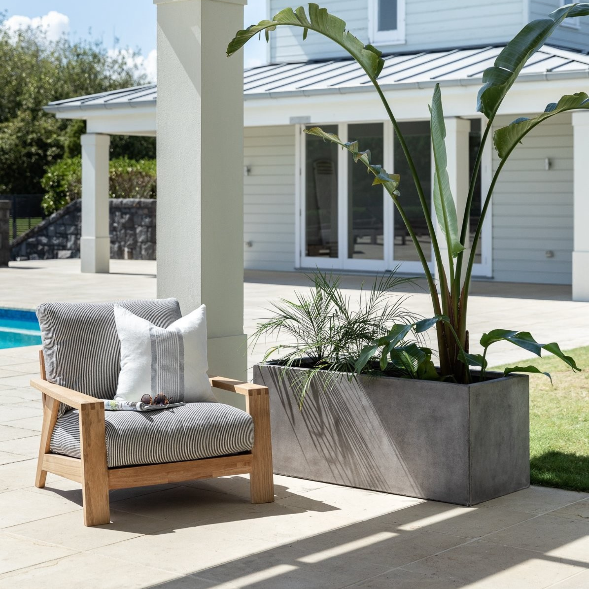 Waihou Planter - Weathered Cement
