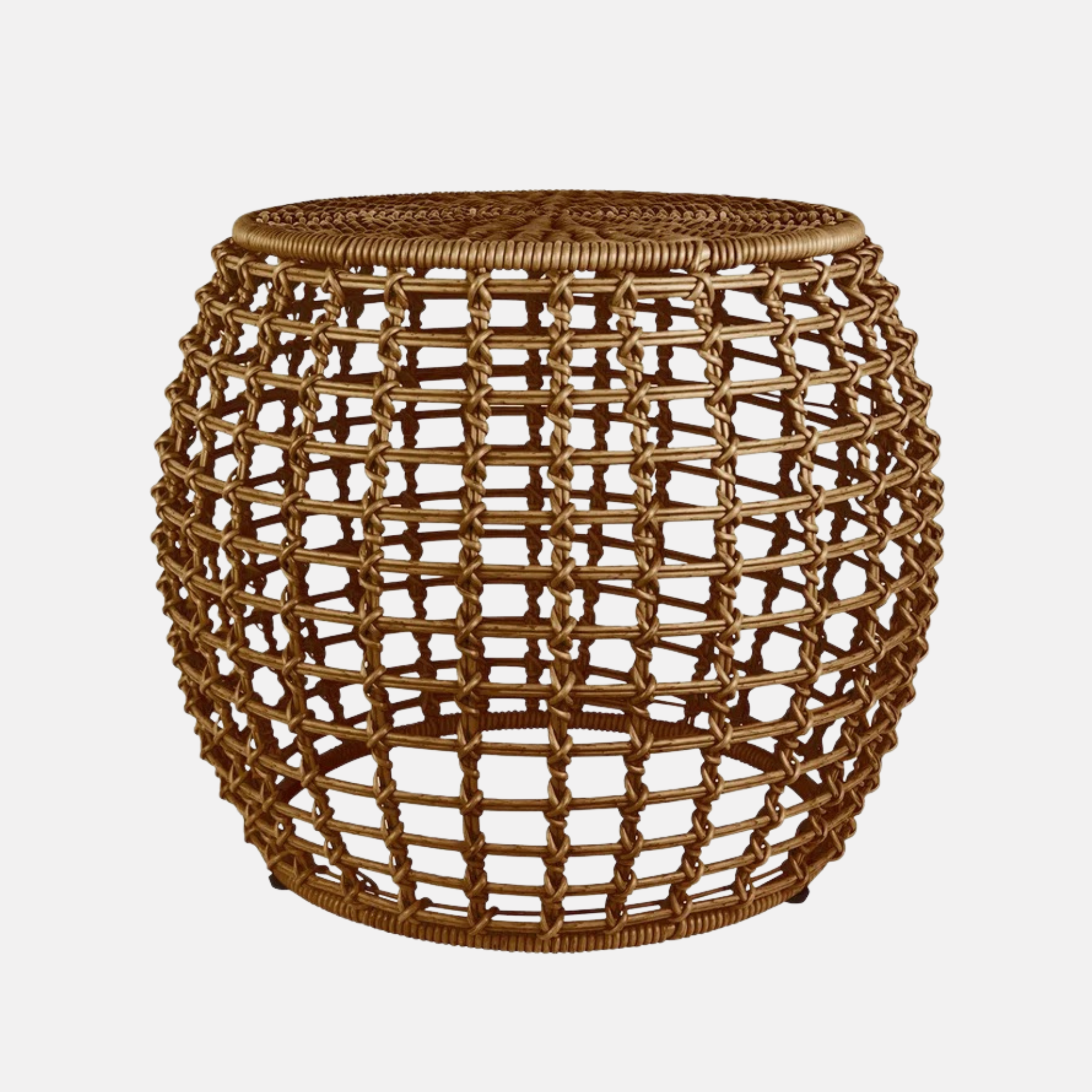 Check Outdoor Rattan Side Table - Dark Natural