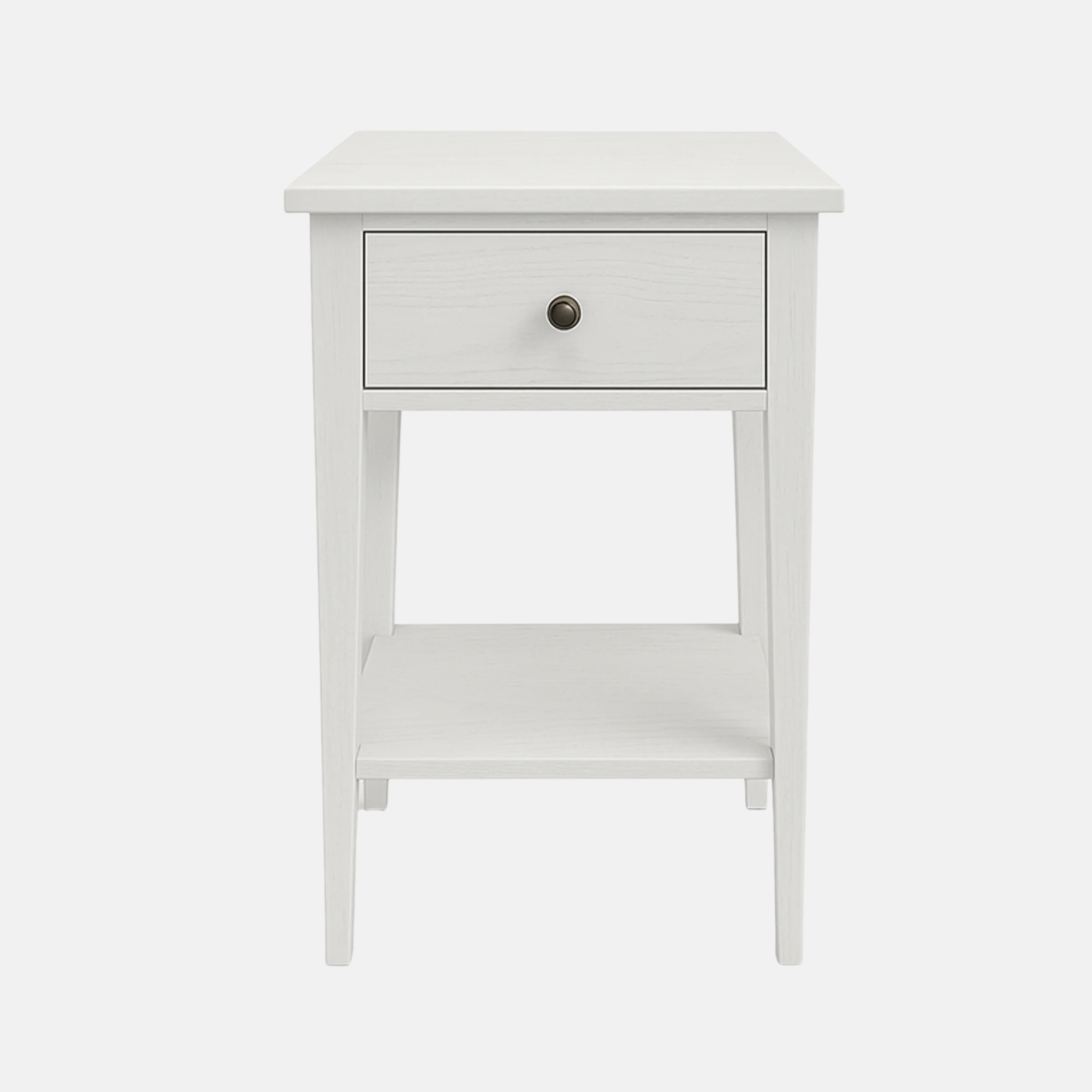 Sally Oak Bedside - White