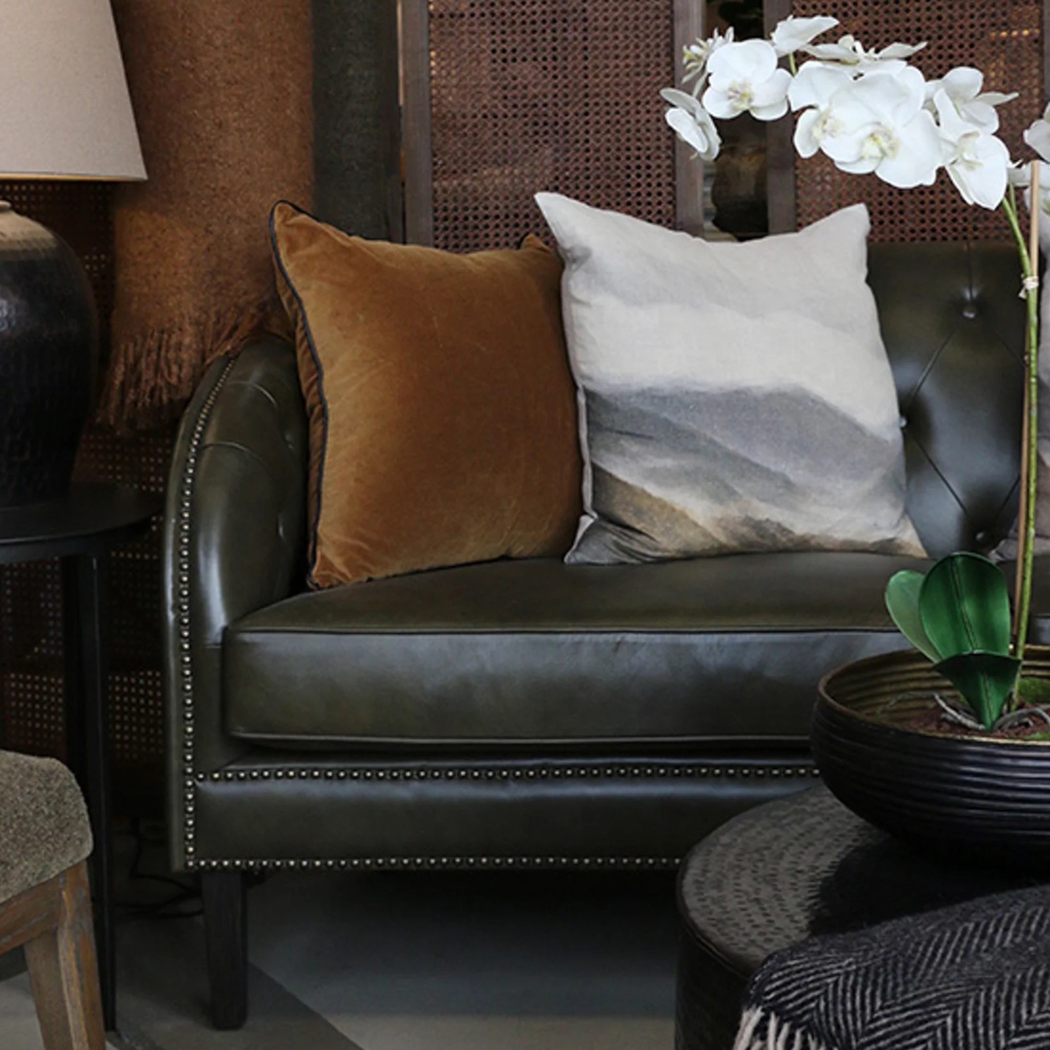 Cambridge Leather Sofa - Green