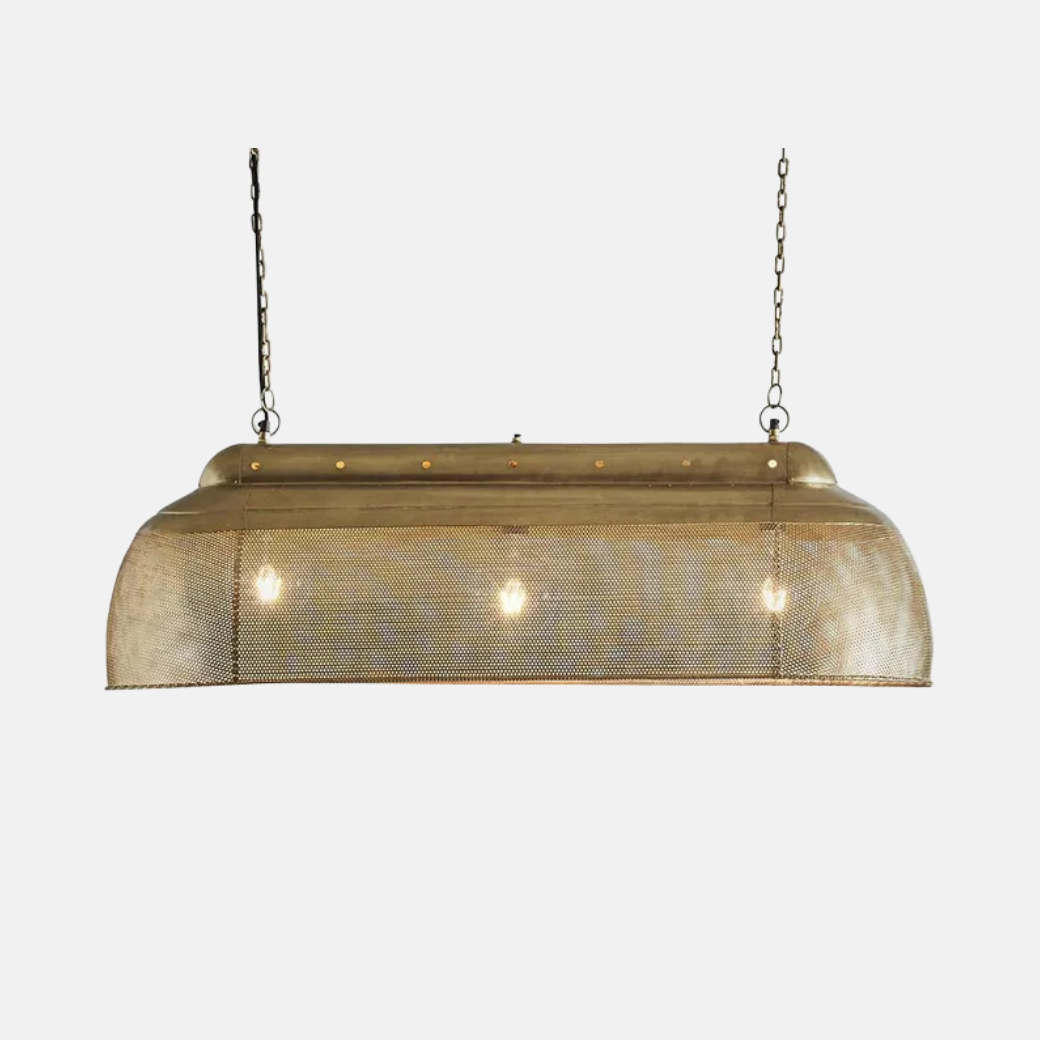 Riva Ceiling Pendant Long Antique Brass