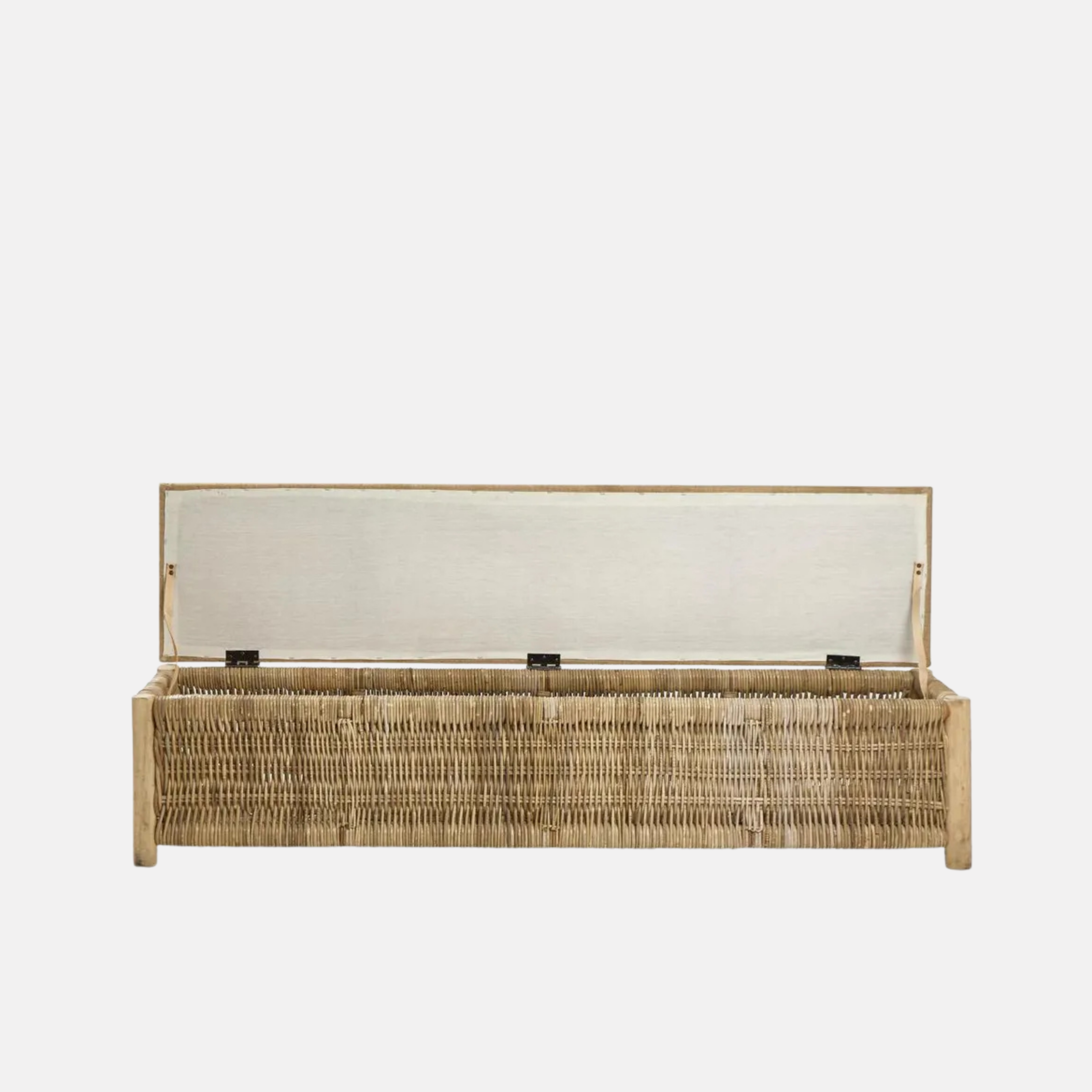 Cancun Wicker Bench Natural